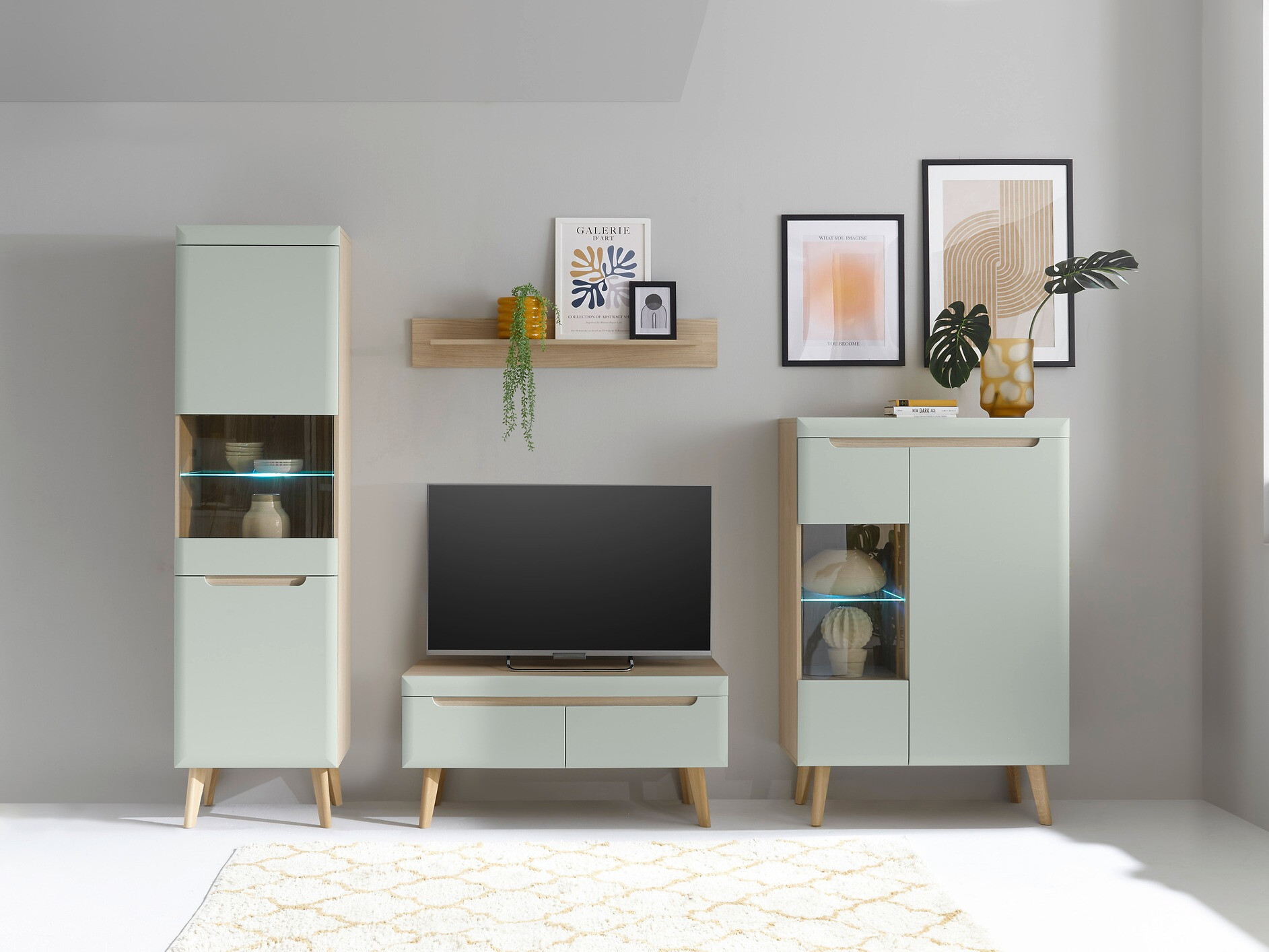 Komplet za dnevno sobo Vircava 111 (Svetlo zelena)