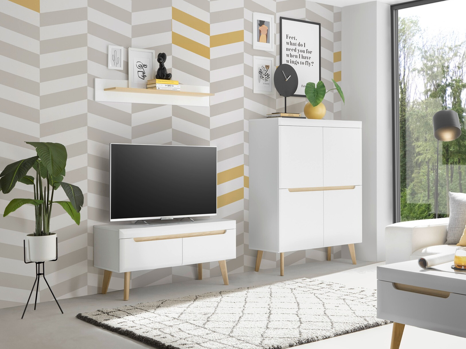 Komplet za dnevno sobo Vircava 115 (Bela)