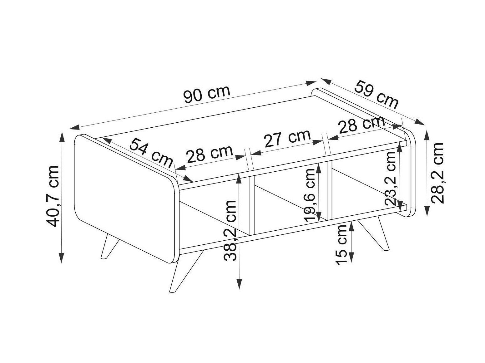 Klubska mizica Asheboro 137