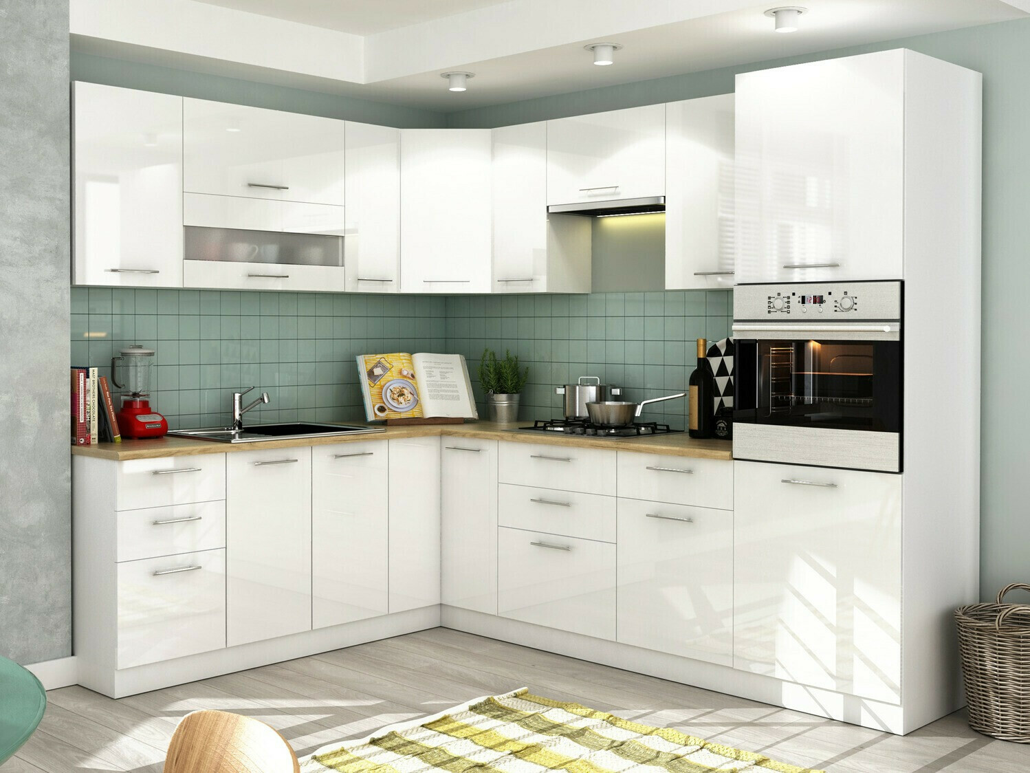 Modularna stenska omarica Tiffa White 124