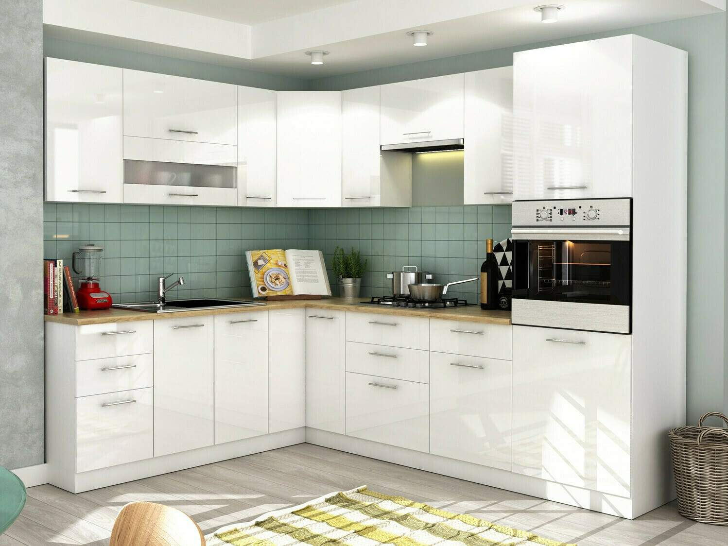 Modularna stenska omarica Tiffa White 128