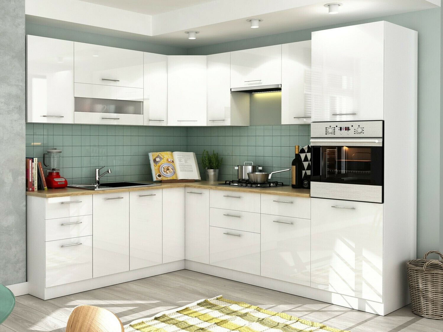 Modularna stenska omarica Tiffa White 129