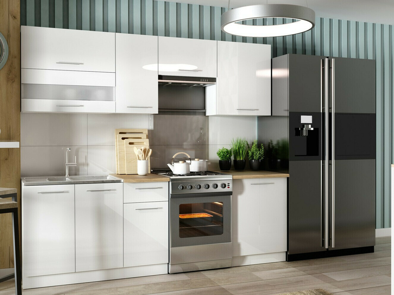 Modularna stenska omarica Tiffa White 129