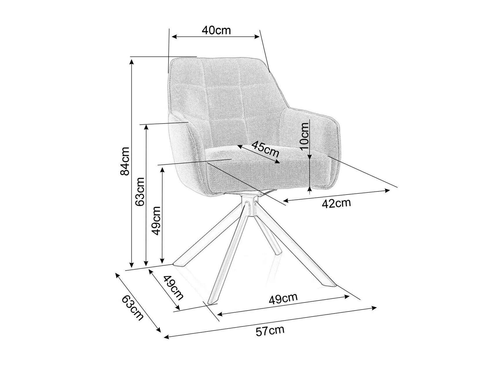 Stol Detroit 415 (Kaki)