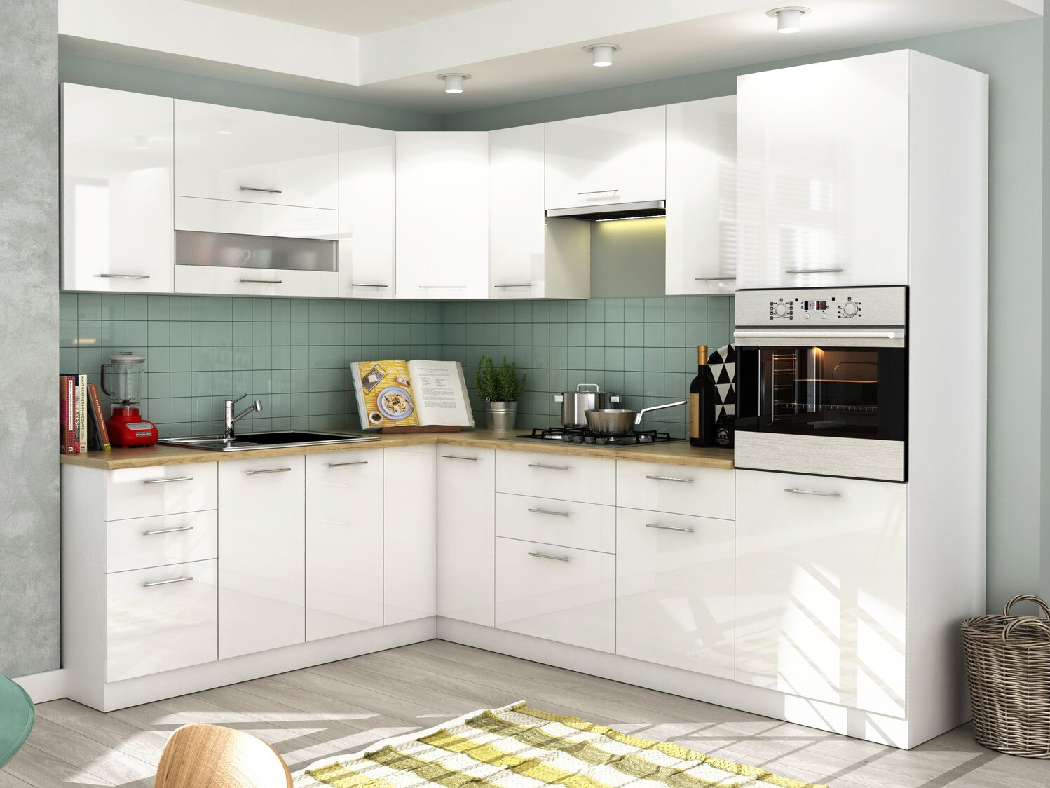 Modularna omarica s predali Tiffa White 142