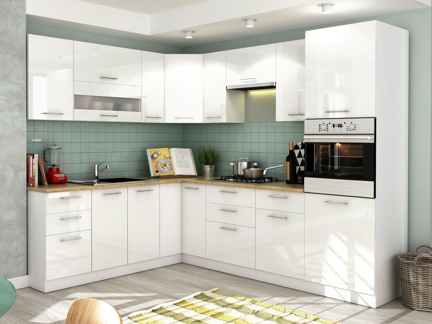 Modularna omarica z vrati Tiffa White 139