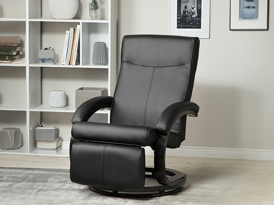 Fotelj s počivalnikom Berwyn 1326 (Črna)