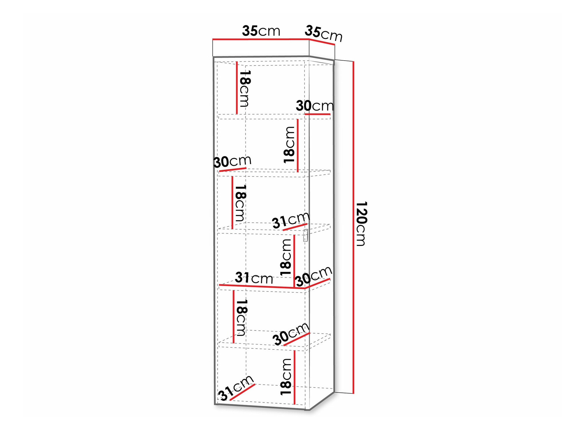 Stenska kopalniška omarica Levelbu 108 (Bela + Sijaj bela)