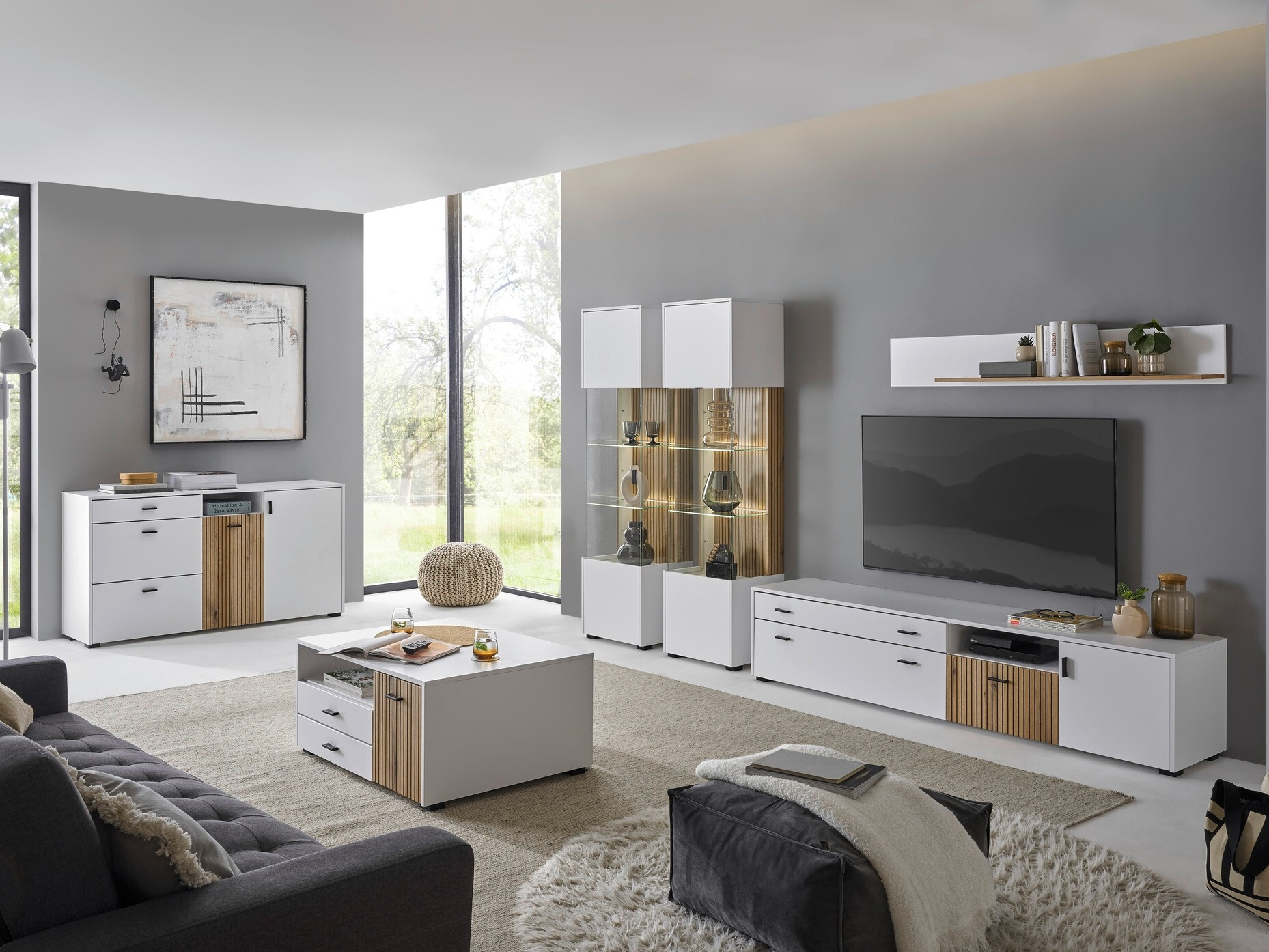 Komoda Belmelu 107 (Bela + Hrast)