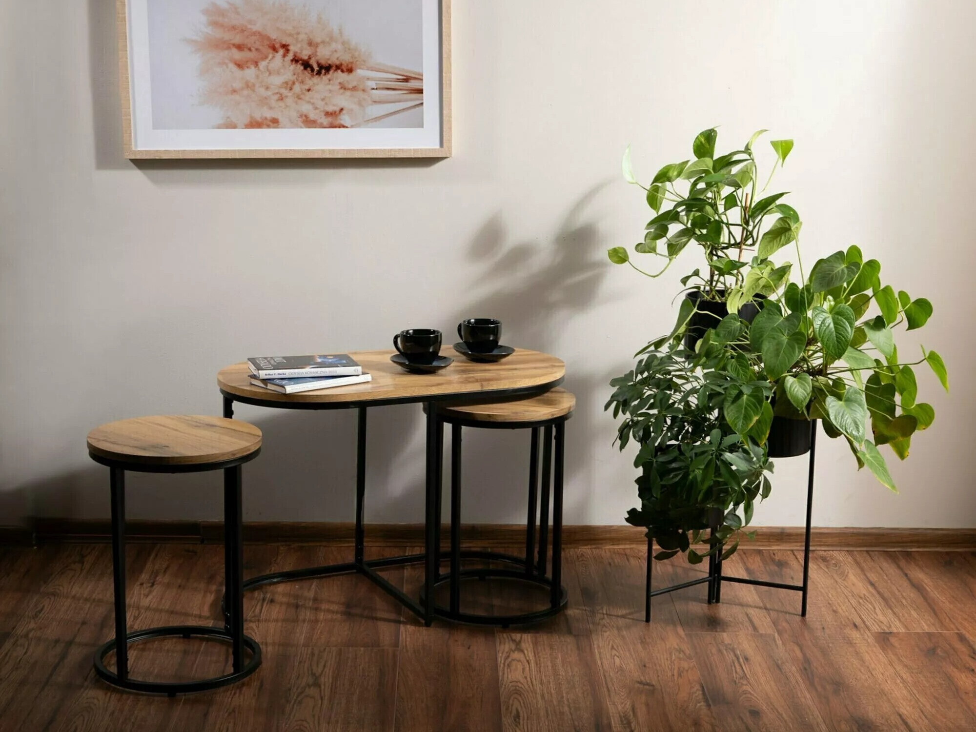 Komplet klubskih mizic Detroit 435 (Artisan hrast)