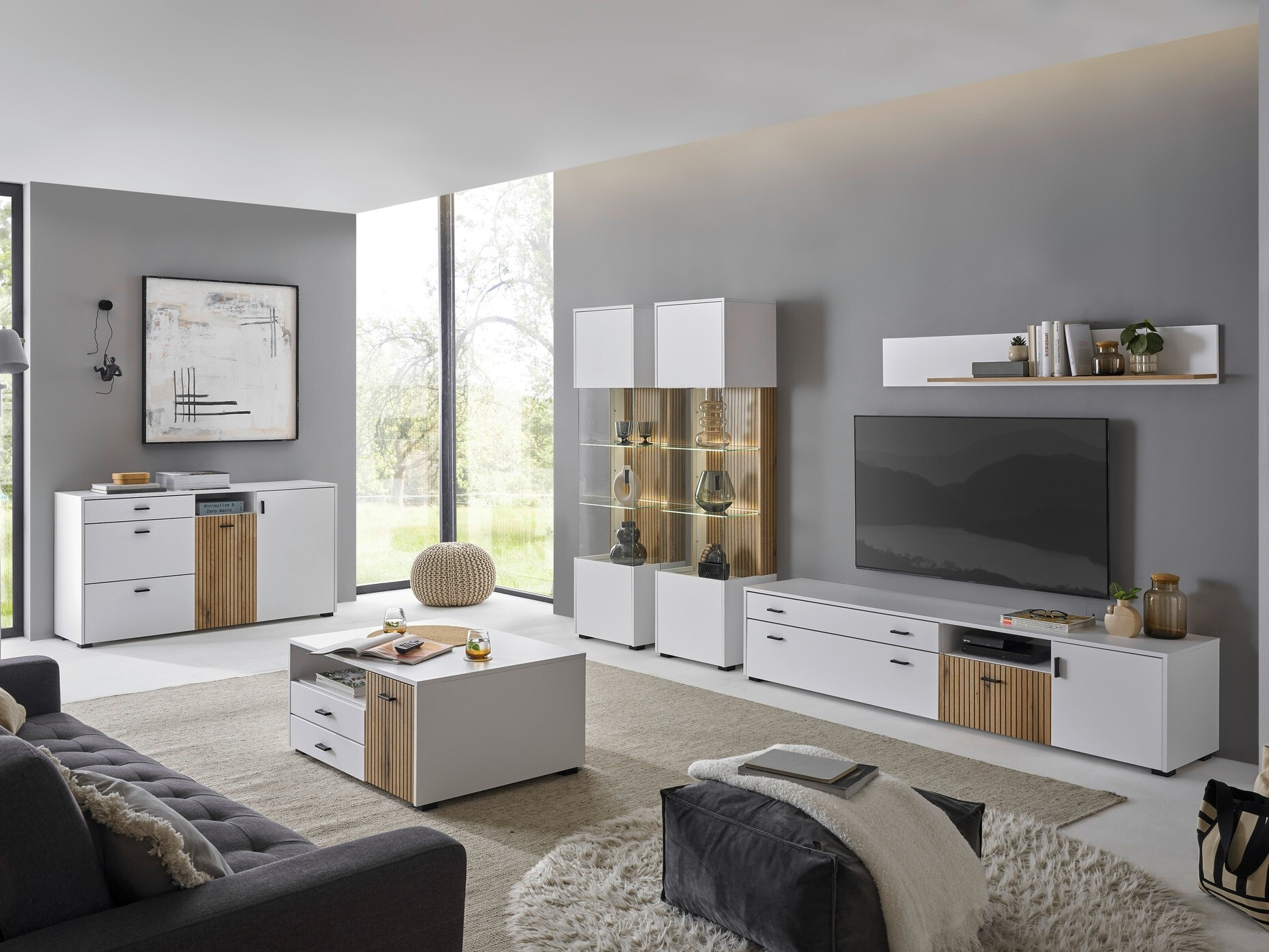 Regal Belmelu 104 (Bela + Hrast)