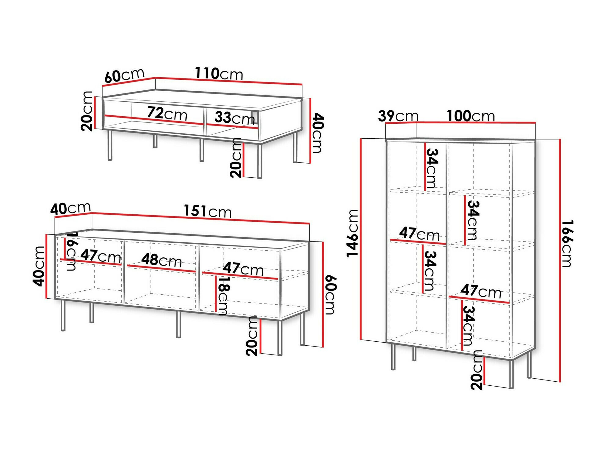 Dnevni prostor Monciru 106 (Bela)