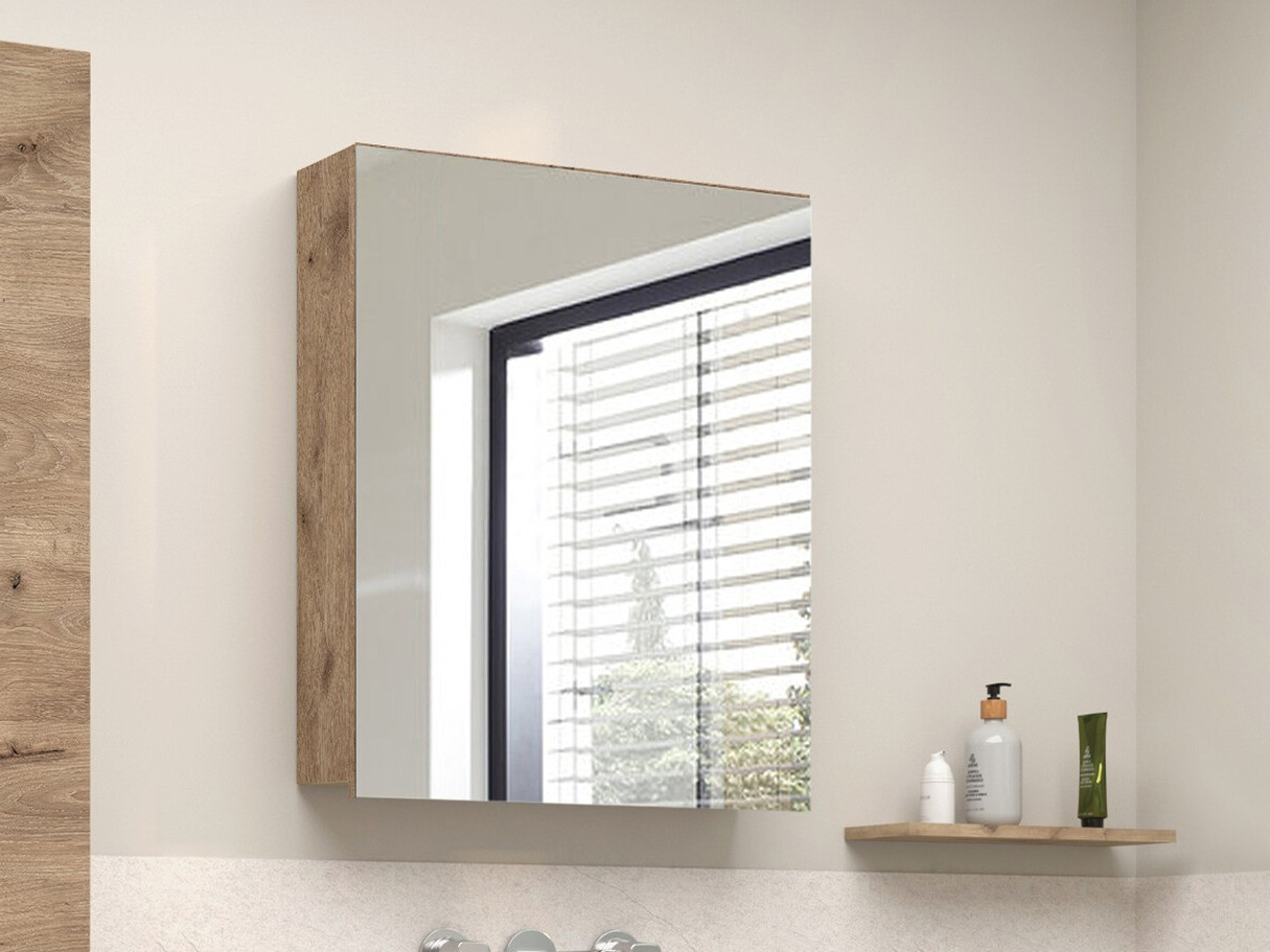 Kopalniška omarica z ogledalom Soncamu 105 (Hrast)