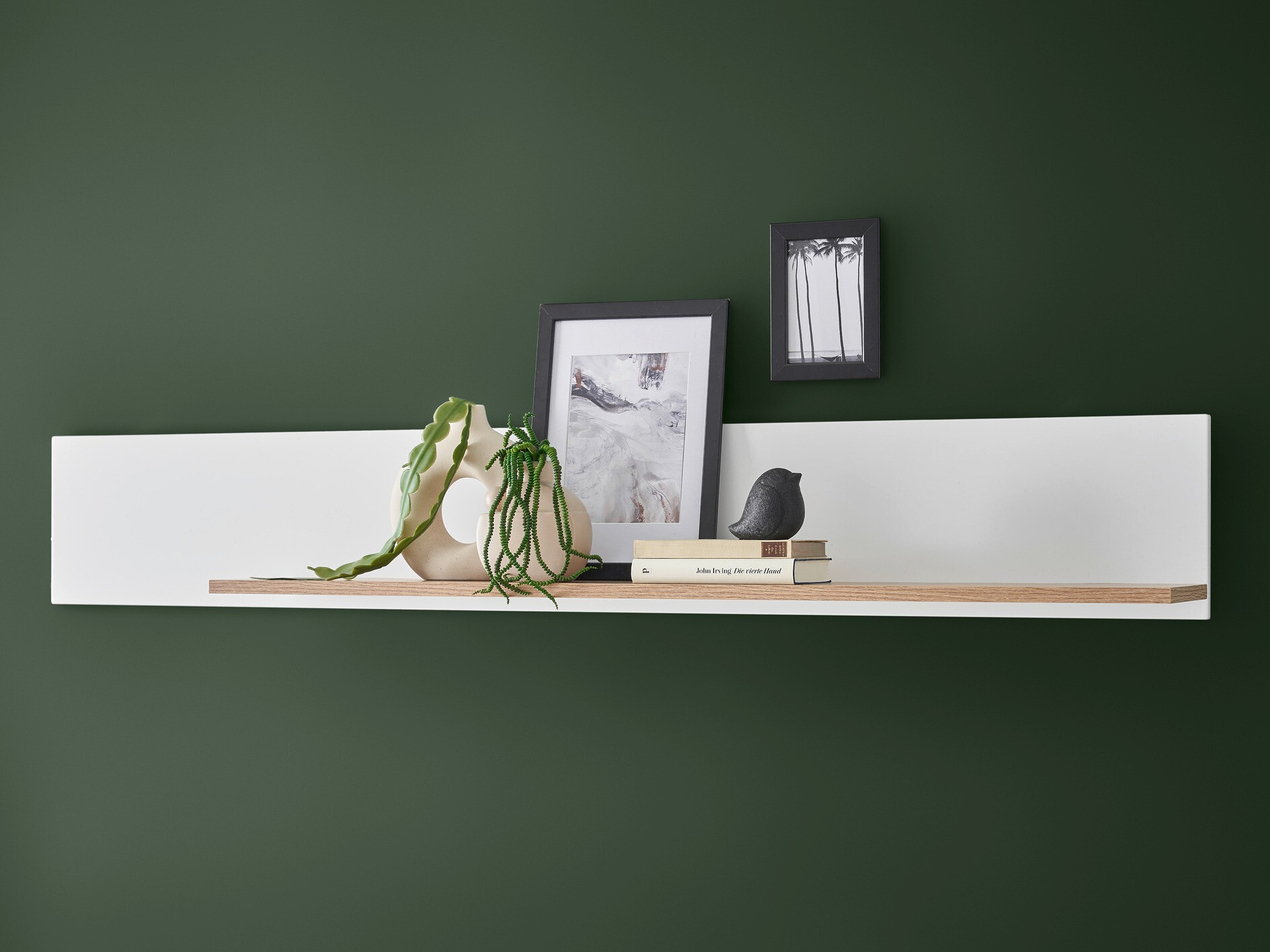 Stenska polica Belmelu 112 (Bela + Hrast)