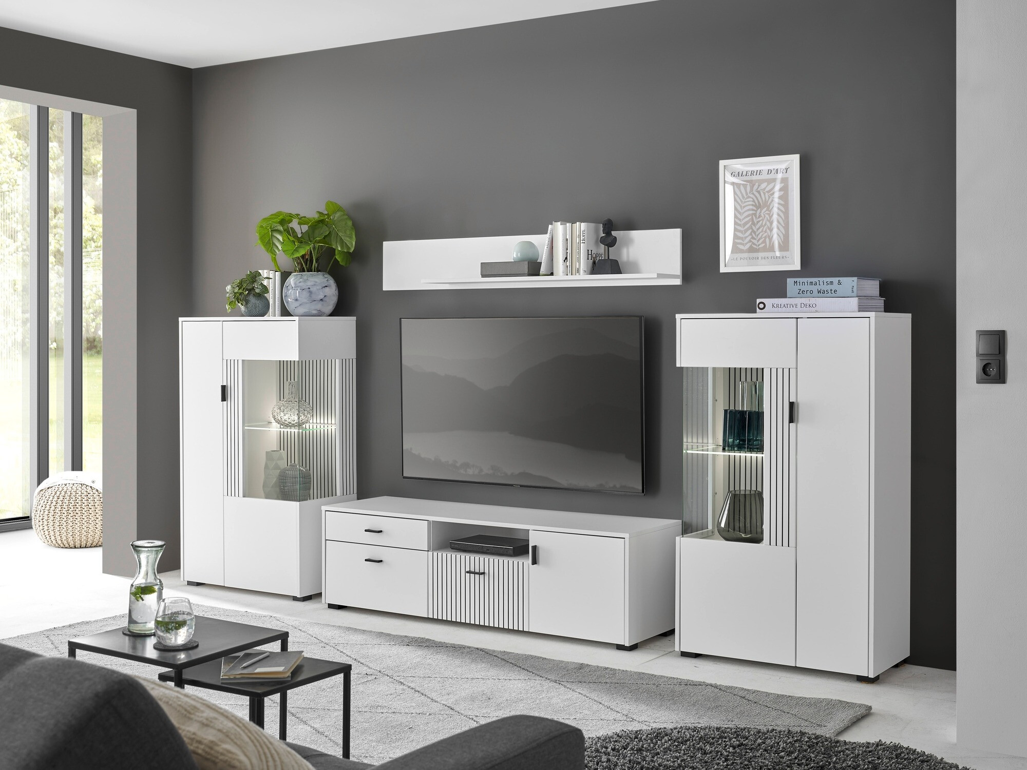 Komplet za dnevno sobo Belmelu 122 (Bela)