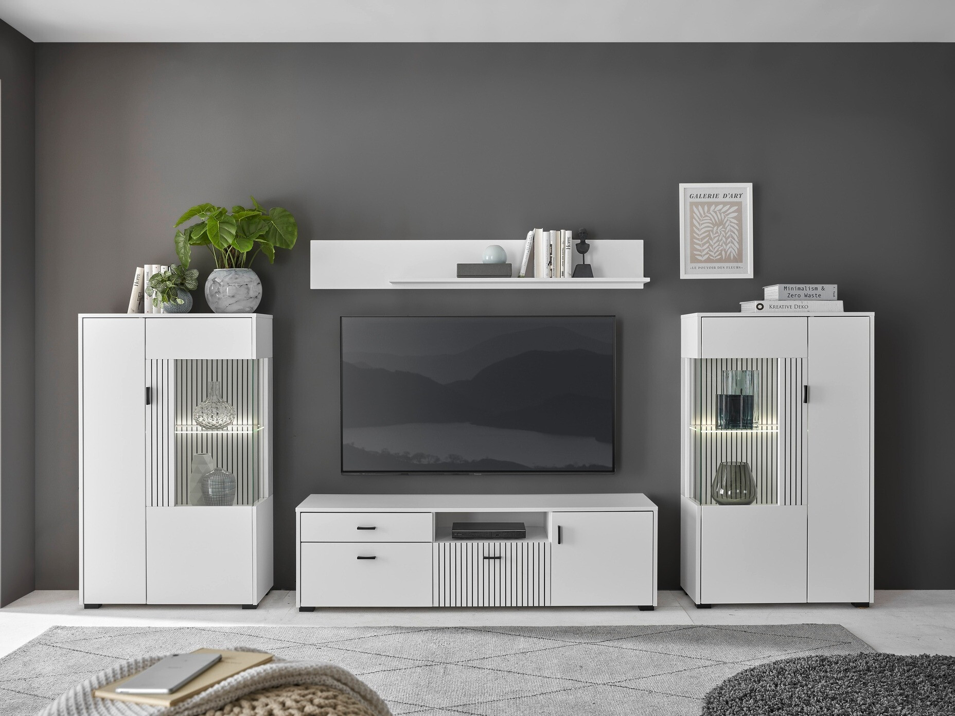 Komplet za dnevno sobo Belmelu 122 (Bela)