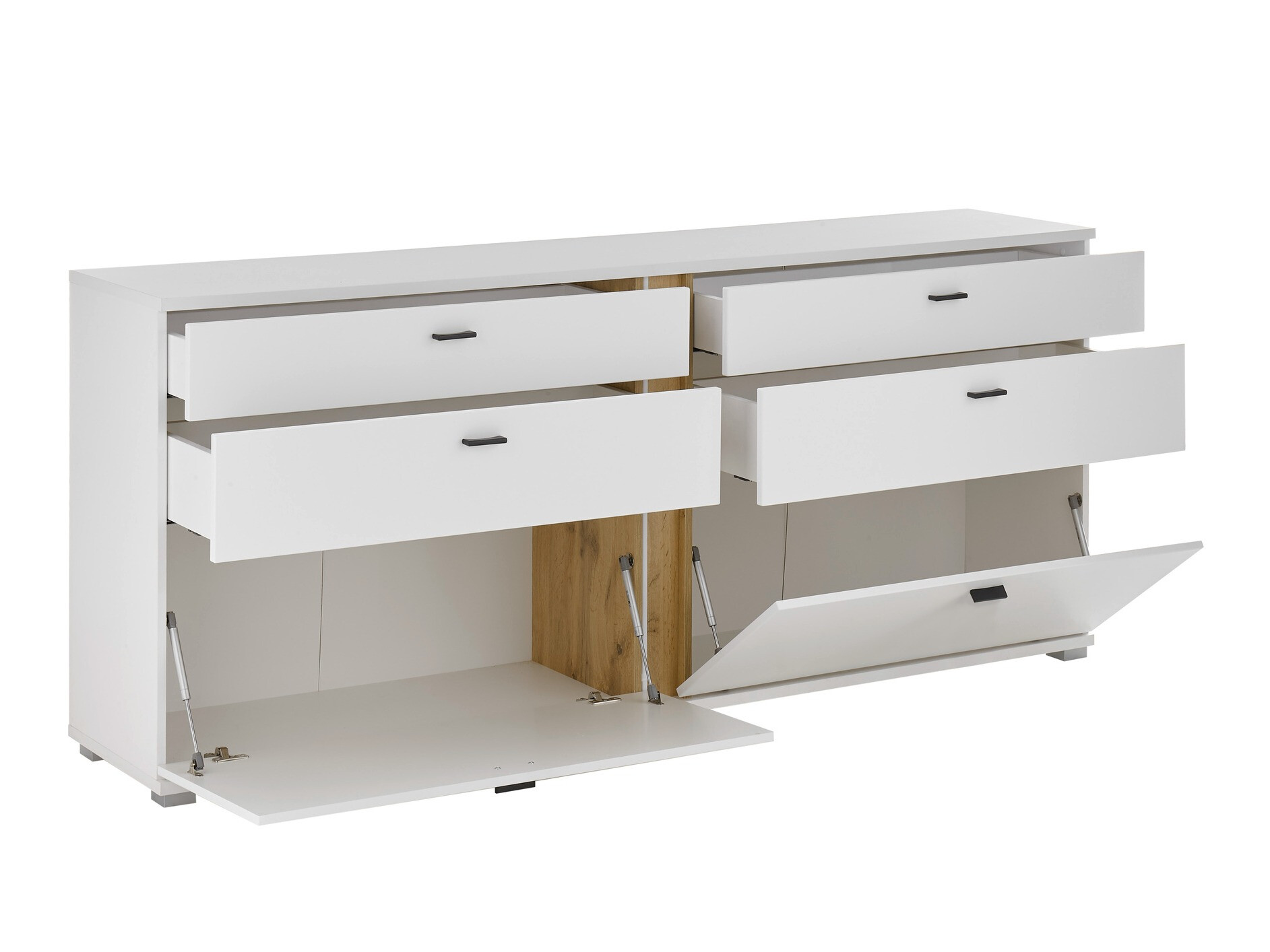 Komoda Avimavi 107 (Bela + Wotan hrast)