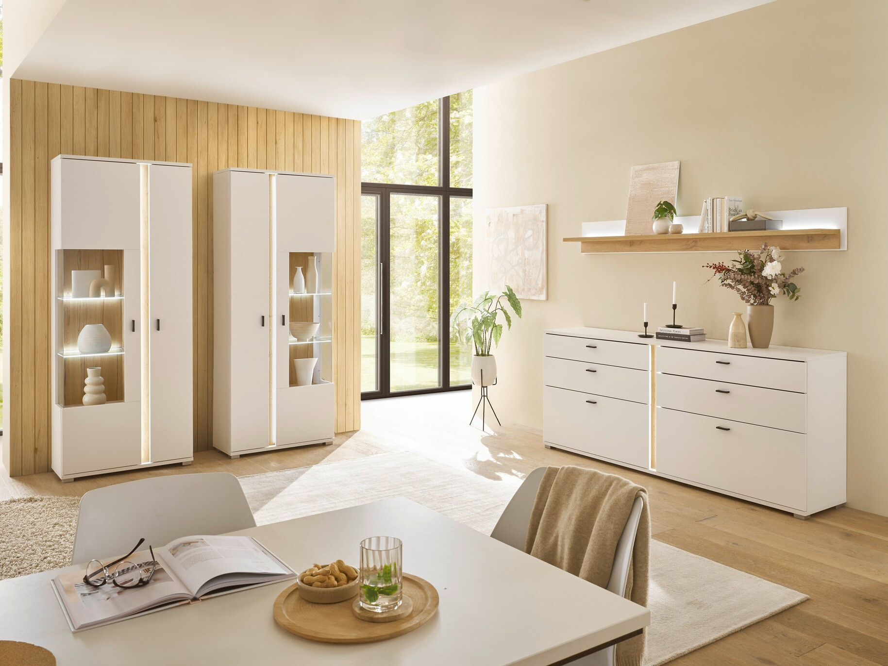 Komoda Avimavi 107 (Bela + Wotan hrast)