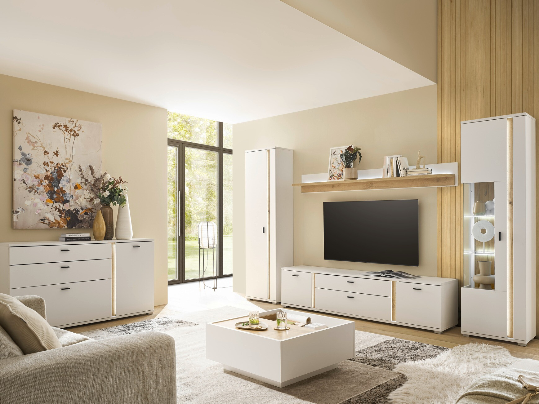 Klubska mizica Avimavi 109 (Bela + Wotan hrast)