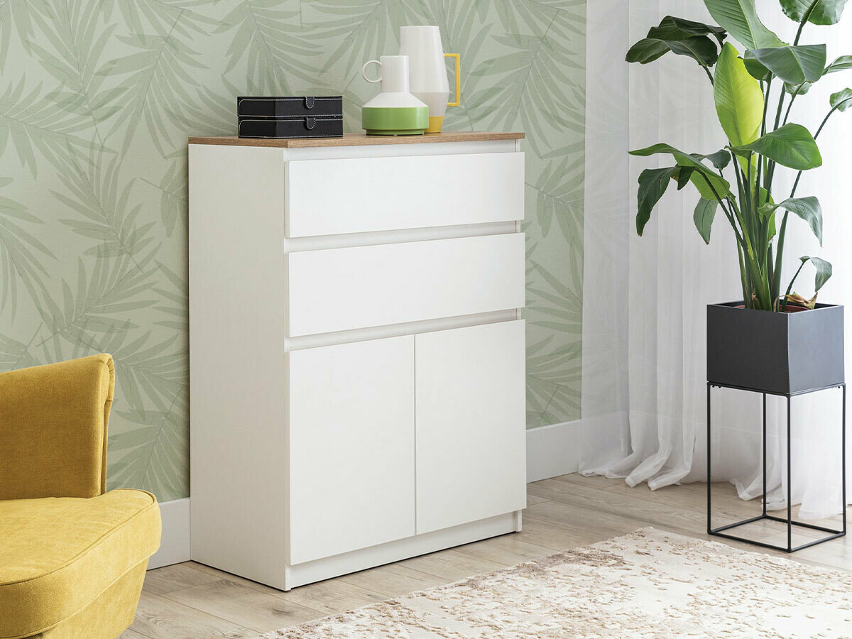 Komoda Catelbi 104 (Bela + Hrast)