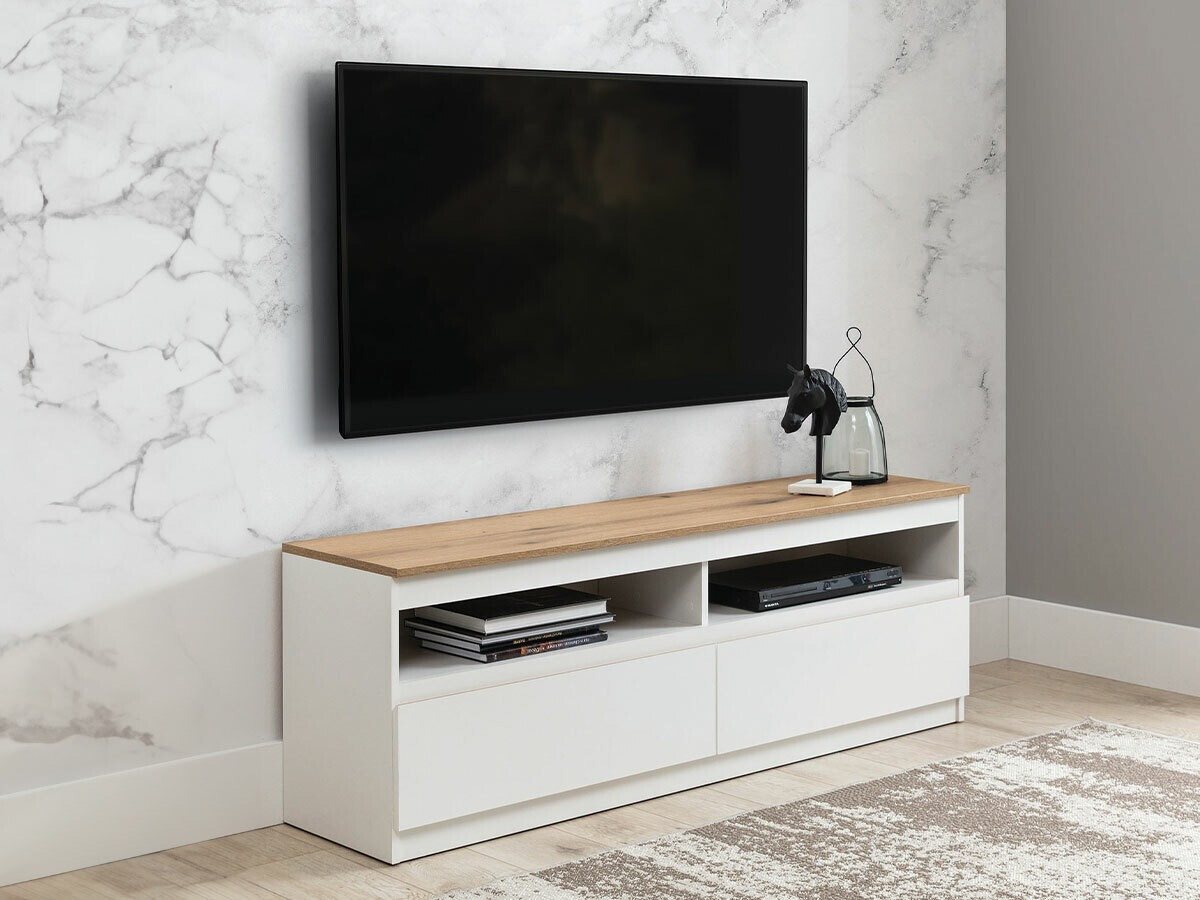 TV-omarica Catelbi 100 (Bela + Hrast)