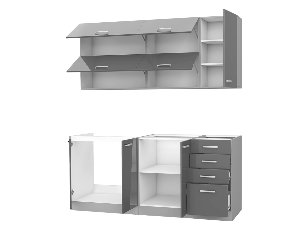 Modularni kuhinjski komplet Multi Grey 124