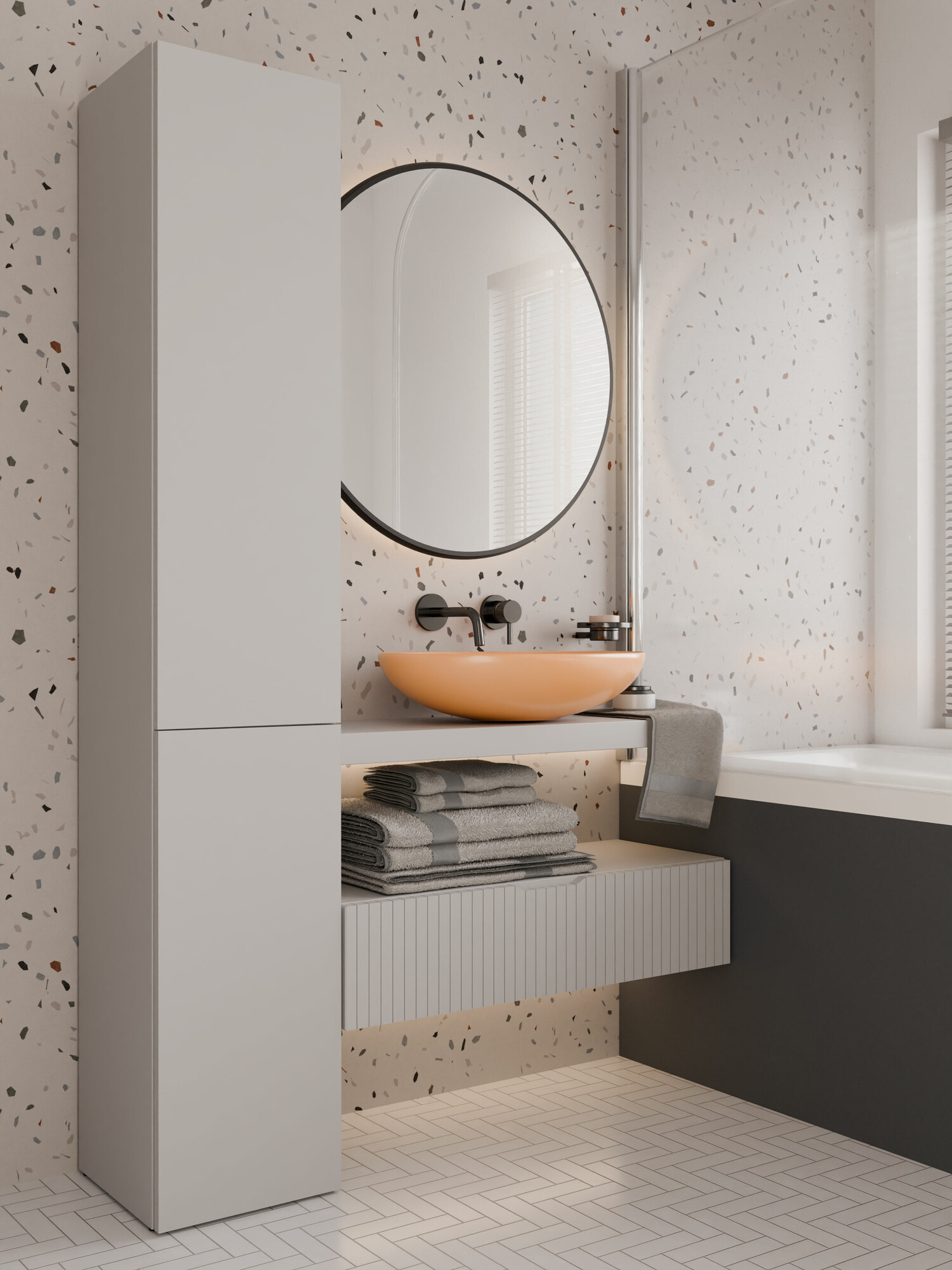 Prostostoječa Kopalniška omarica Nolmaru 111 (Kašmir)