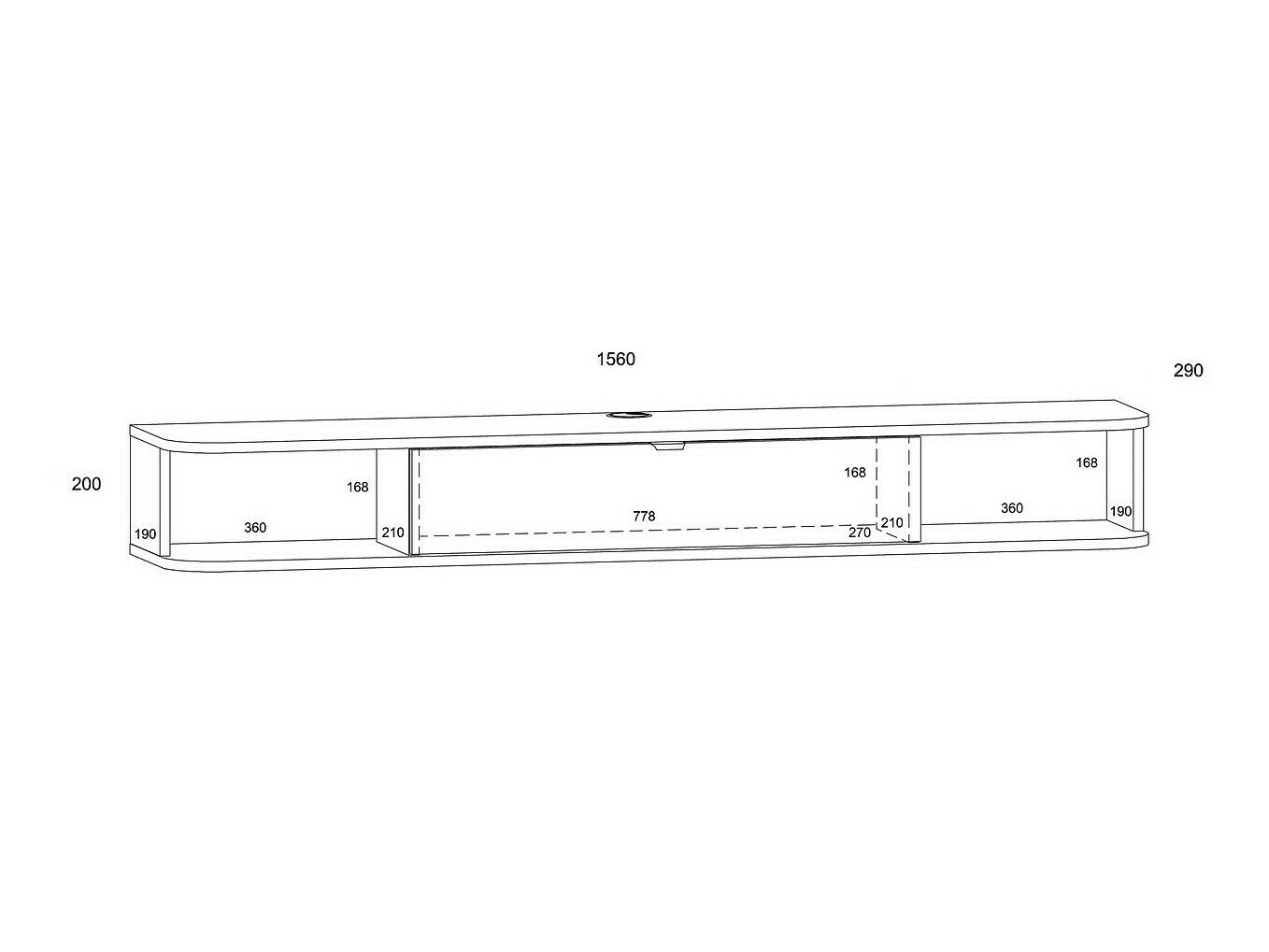 TV-omarica Buffalo 176 (Sonoma hrast + Mat bela)