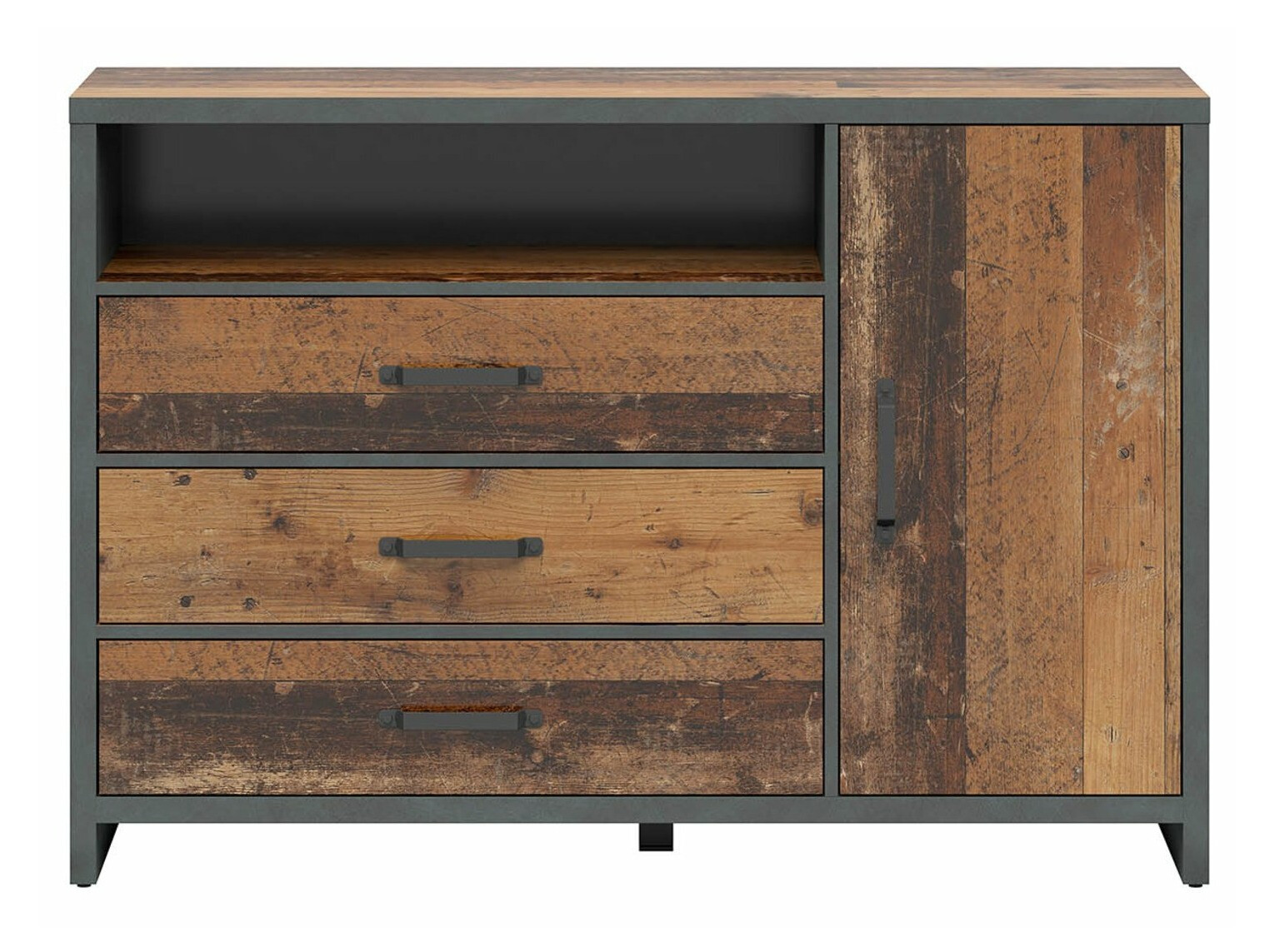 Komoda Belsera 101 (Rjava + Matera siva)