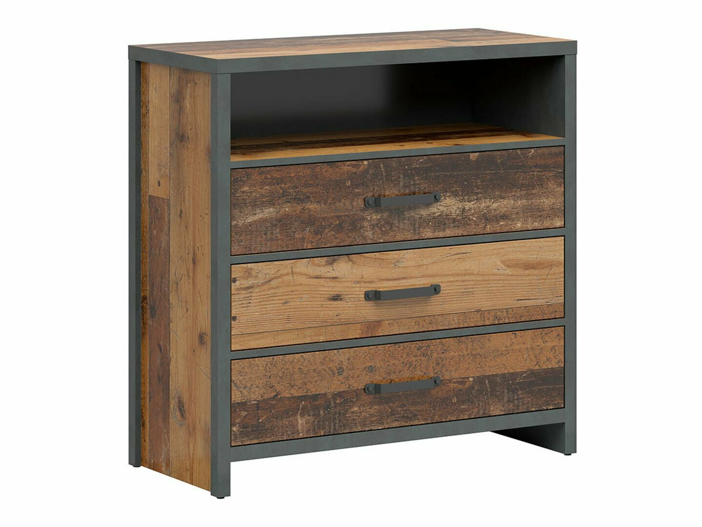 Komoda Belsera 102 (Rjava + Matera siva)