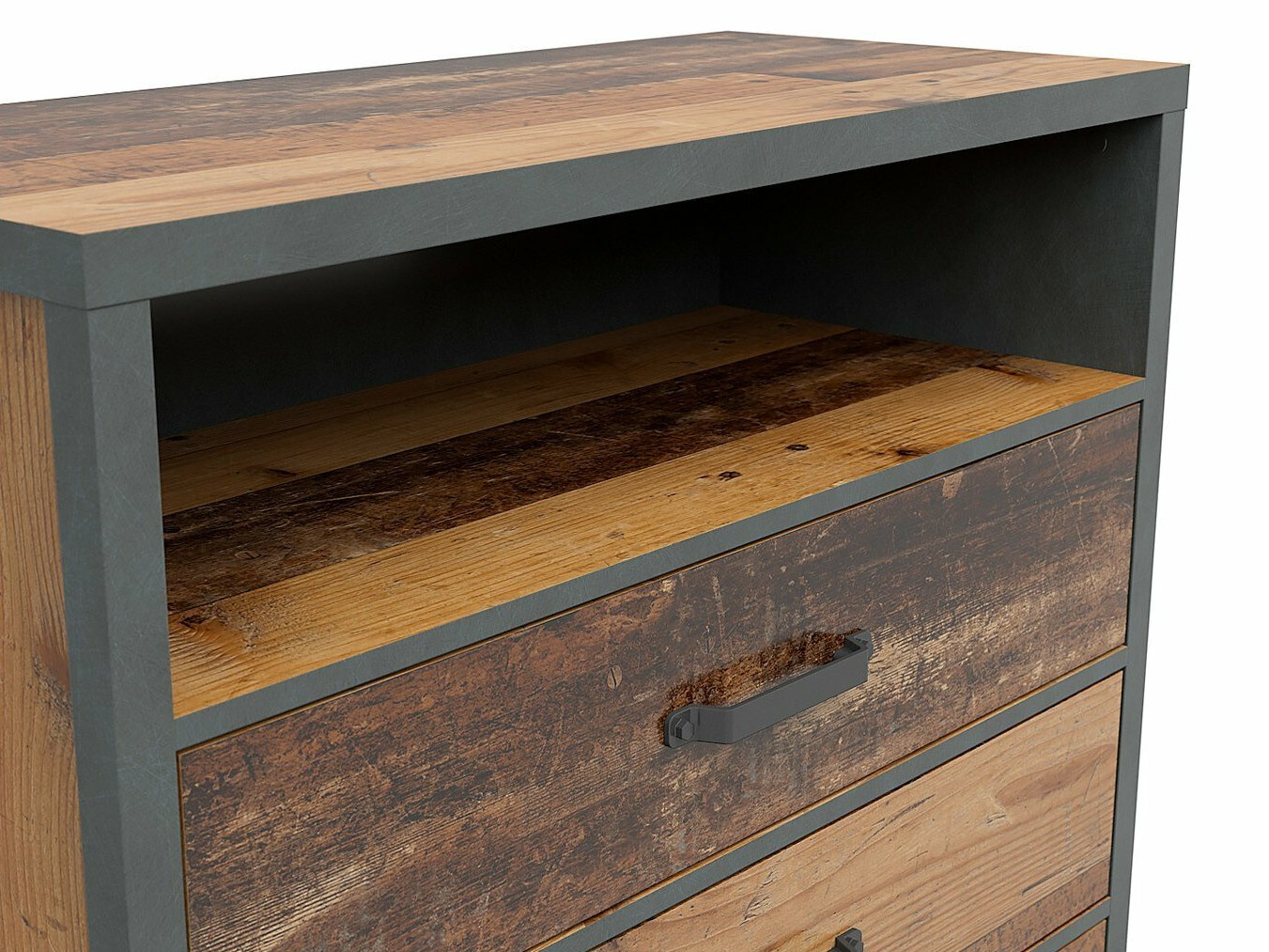 Komoda Belsera 102 (Rjava + Matera siva)