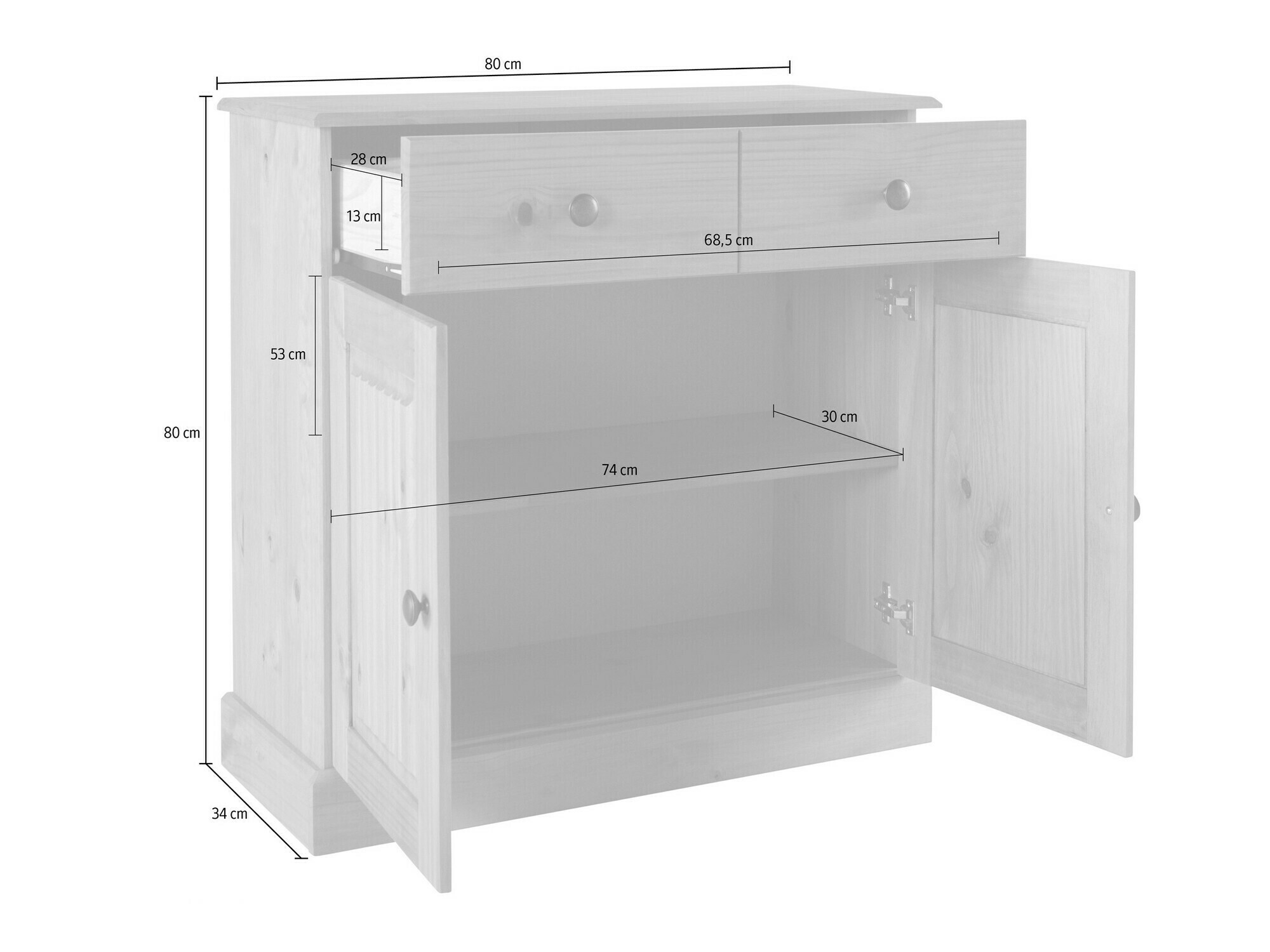 Komoda Caltola 102 (Bela)