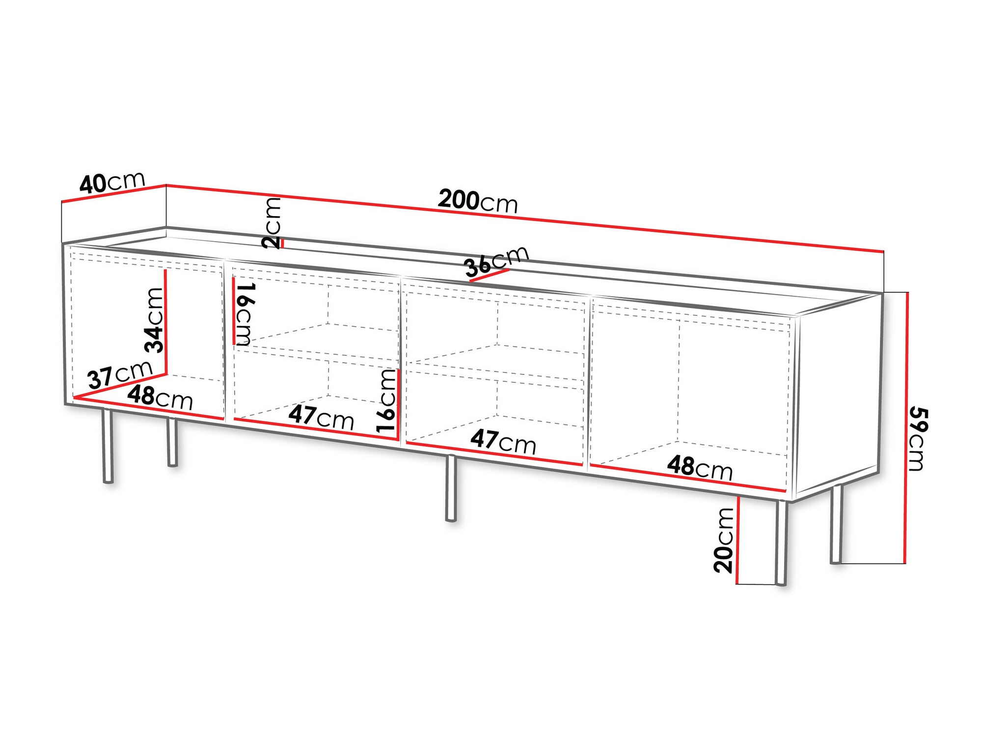 TV-omarica Mortali 104 (Bela)
