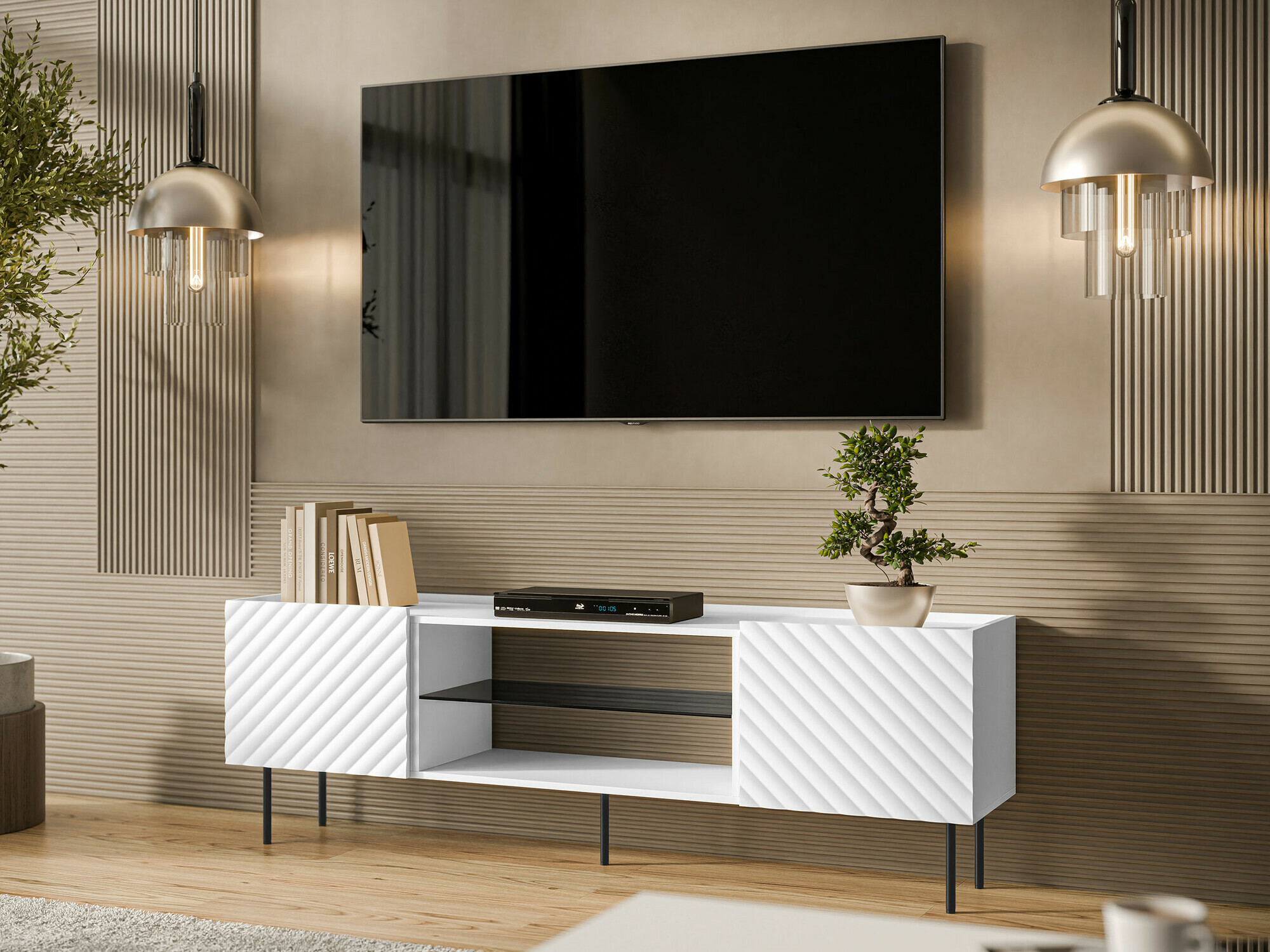 TV-omarica Sillen II (Bela)