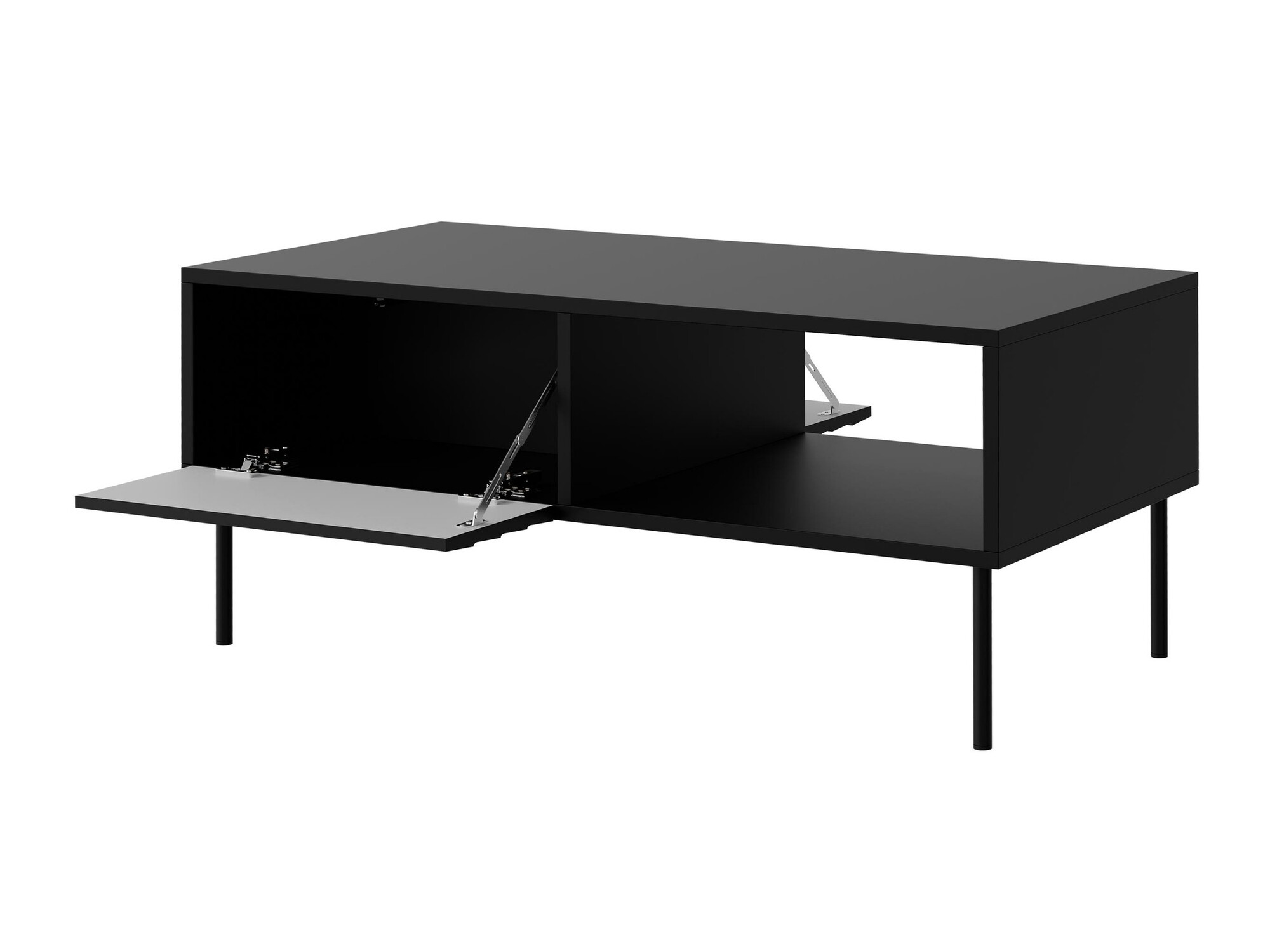 Komplet za dnevno sobo Flosoru 110 (Oreh + Črna)