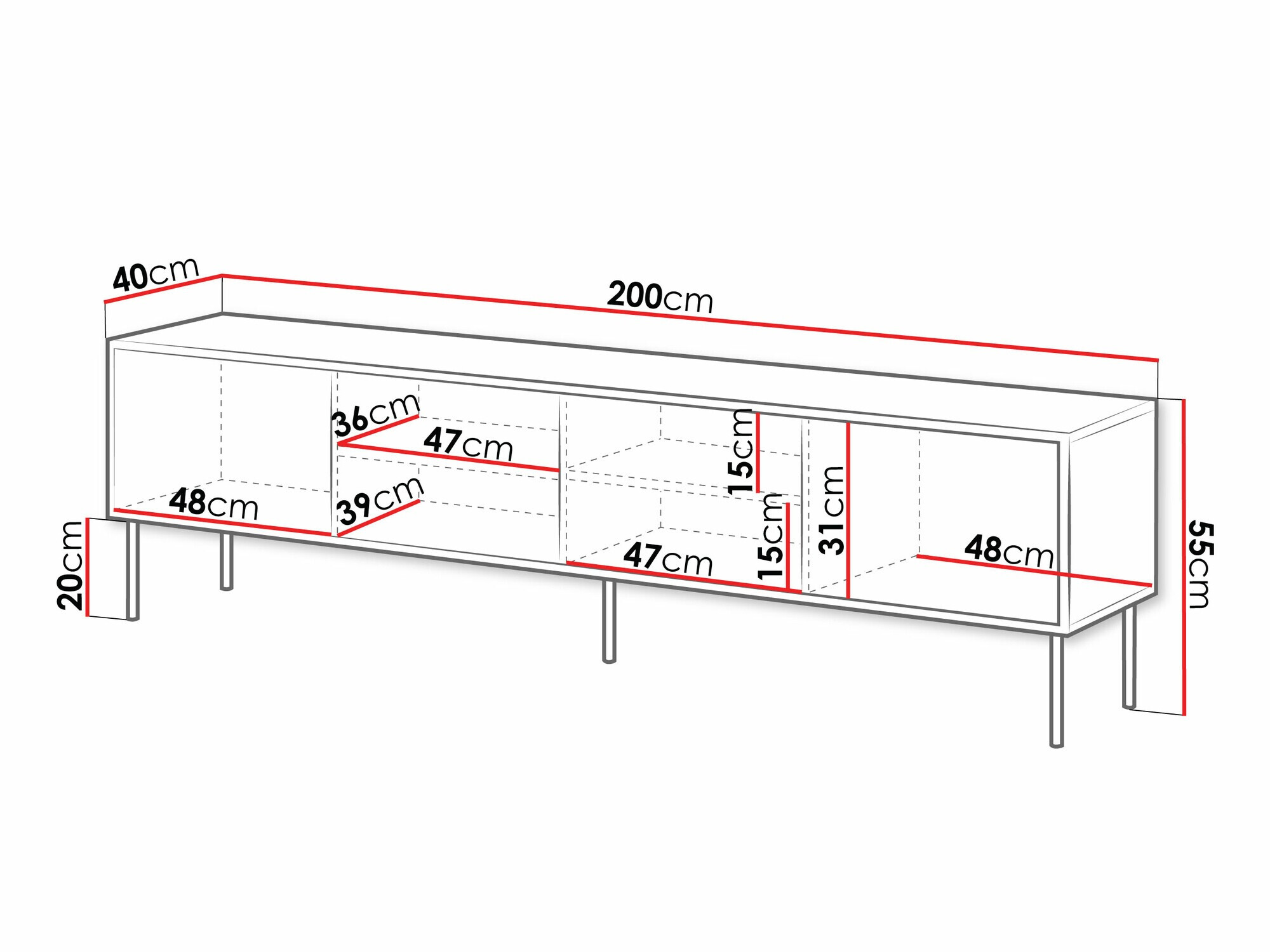 TV-omarica Flosoru 105 (Črna)