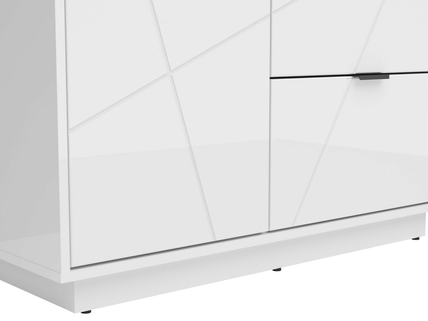 Garderobna omara Fivale 105 (Sijaj bela + Bela)