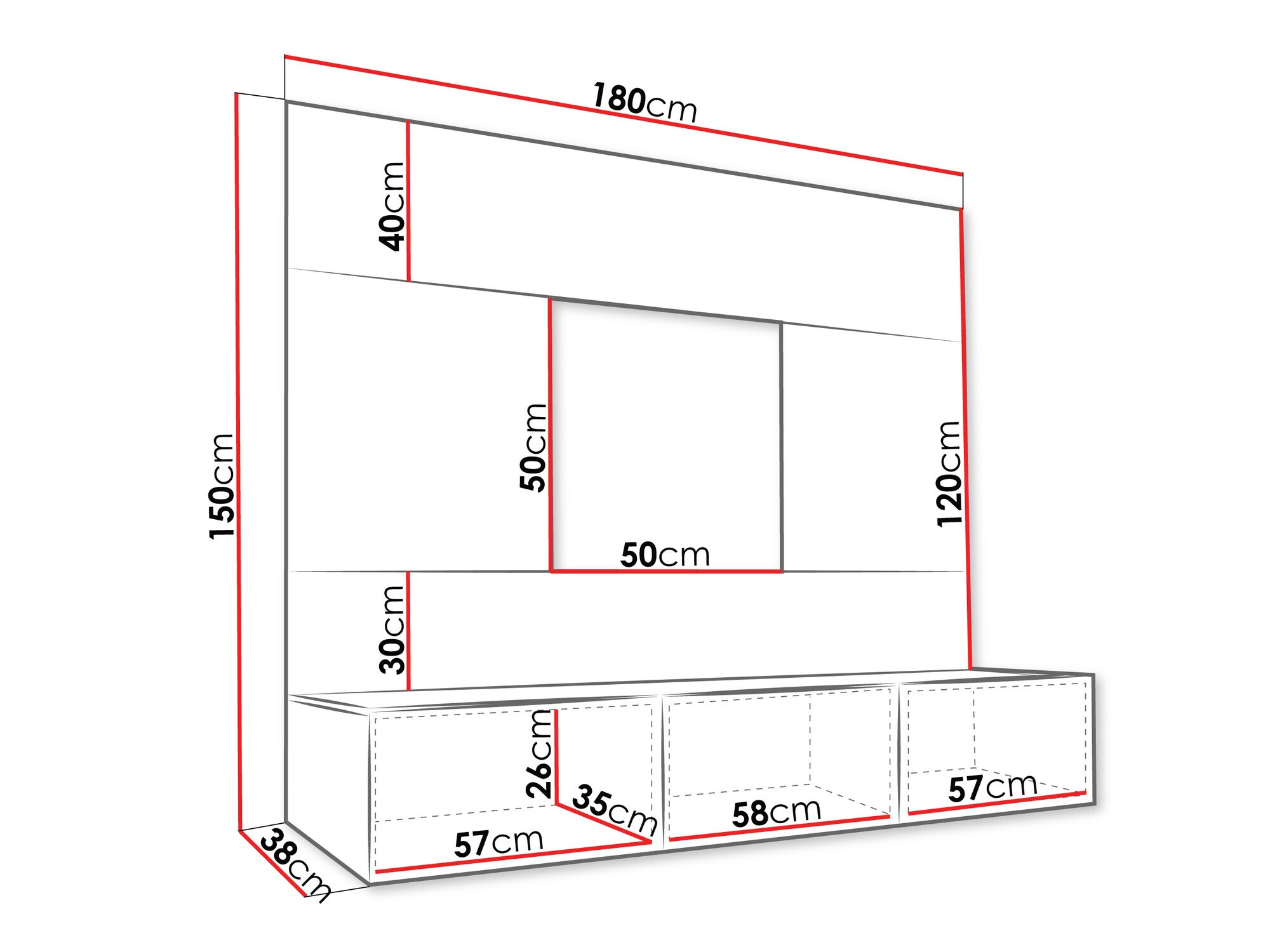 Komplet za dnevno sobo Comfivo Salix (Bela + Beli marmor)