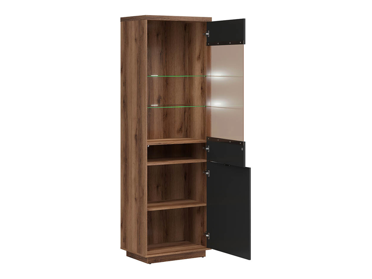 Regal Fivale 102 (Temni delano hrast + Mat črna)