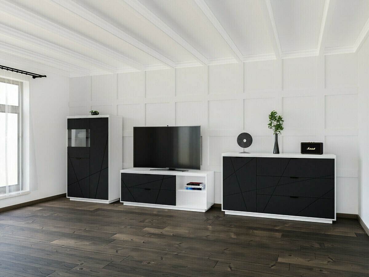 Regal Fivale 103 (Sijaj bela + Mat črna)