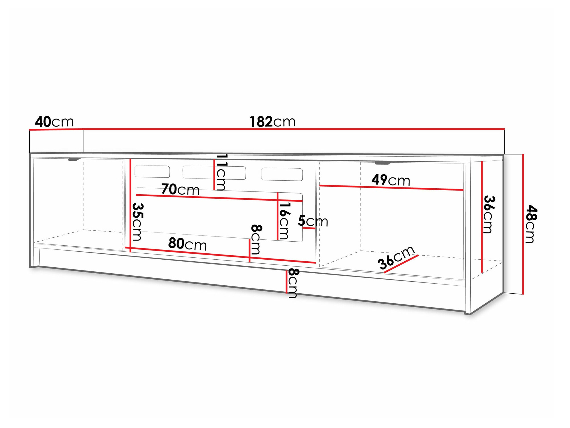 TV-omarica Comfivo Papilio II (Črna)