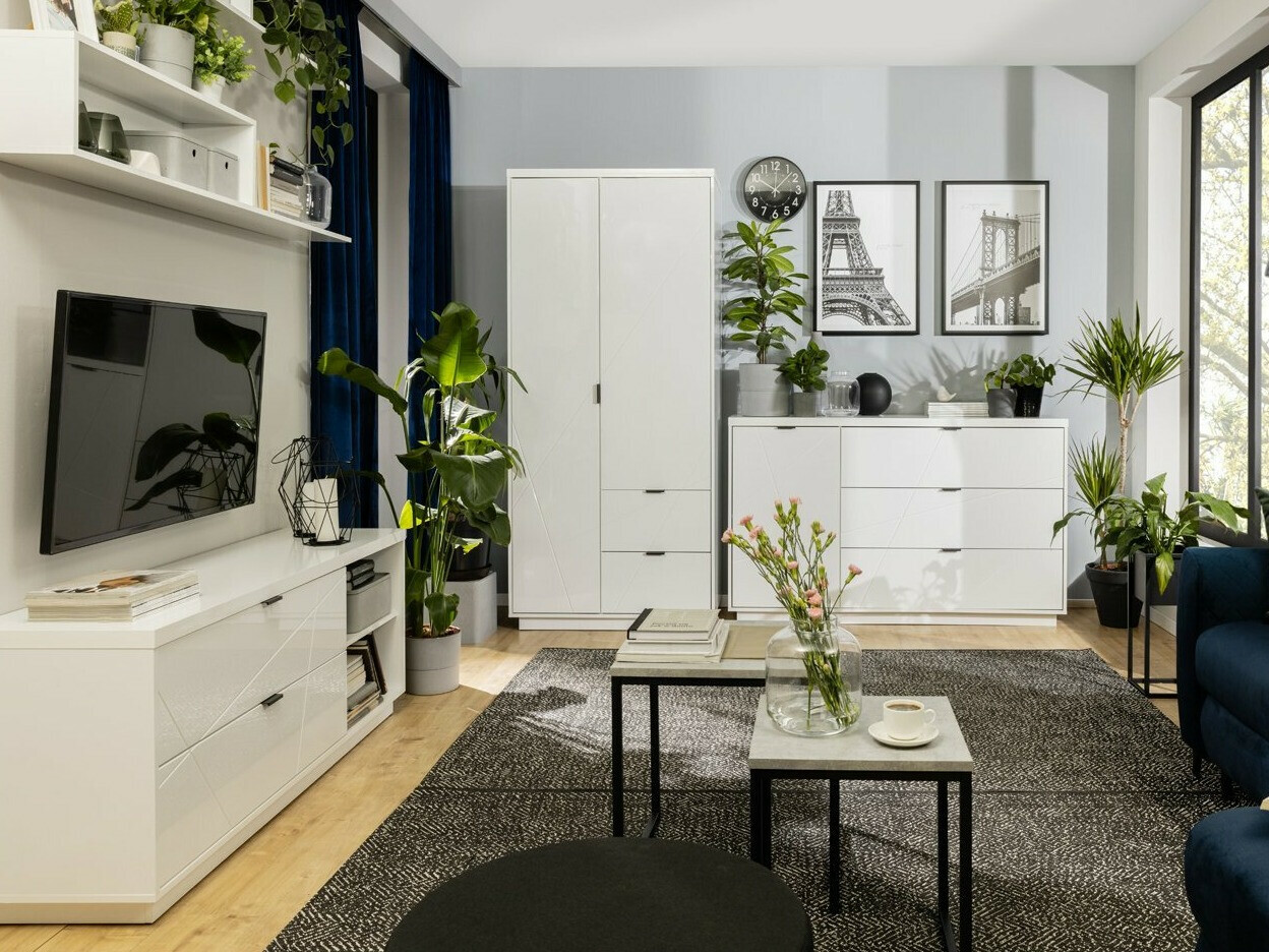 TV-omarica Fivale 104 (Sijaj bela + Bela)