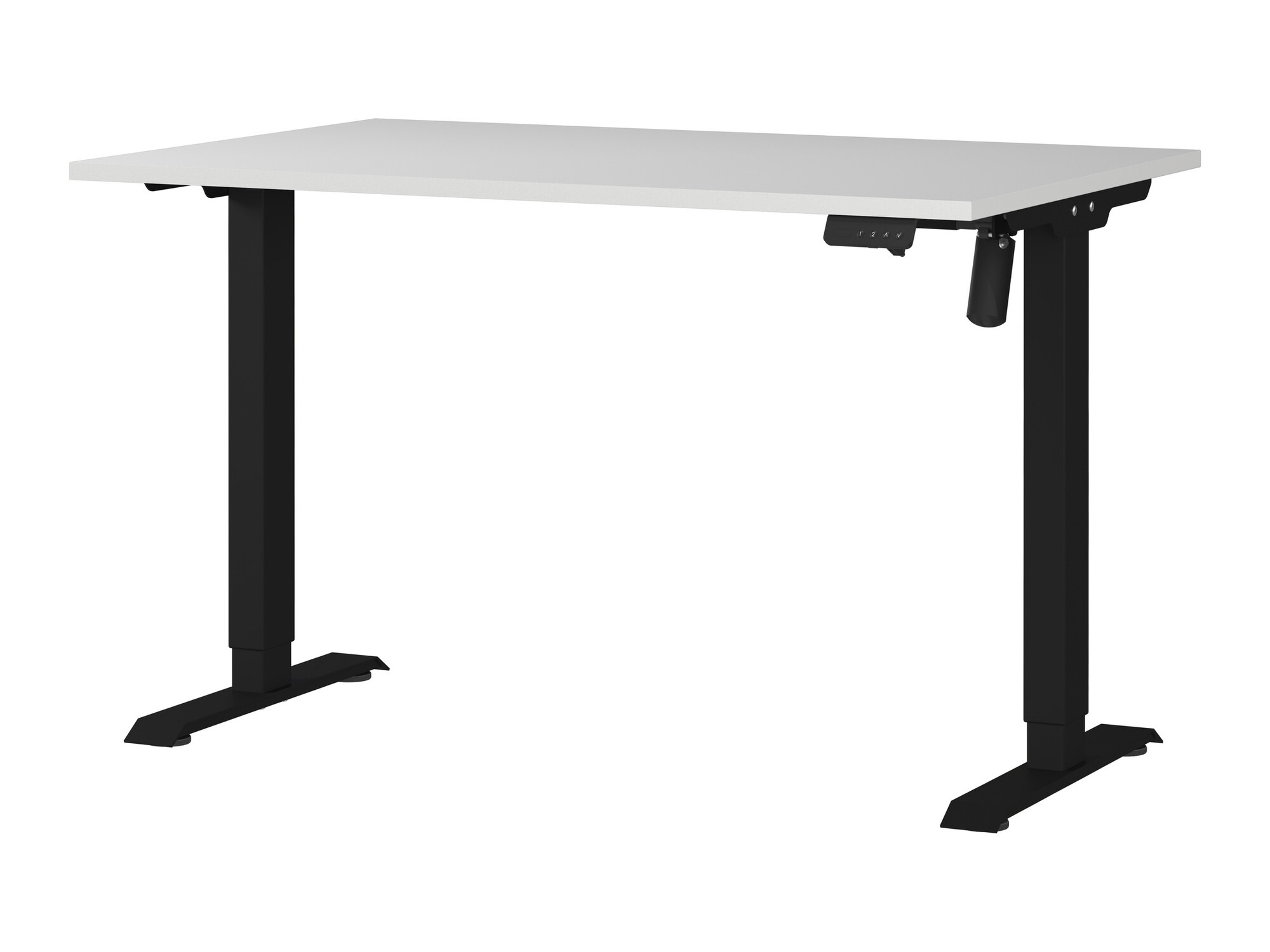 Dvižna pisalna miza Lartesi 115 (Svetlo siva + Črna)