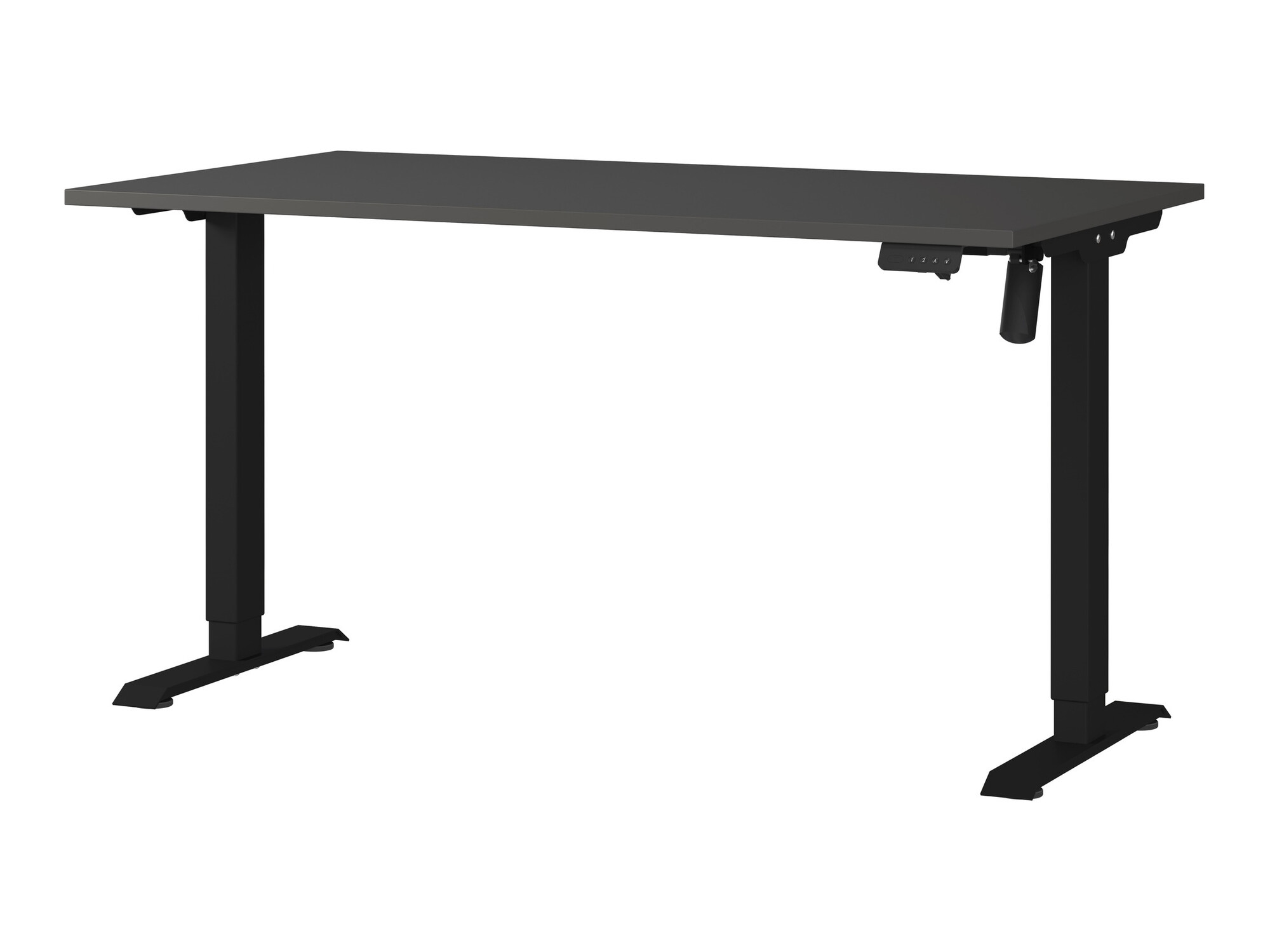 Dvižna pisalna miza Lartesi 117 (Grafit + Črna)