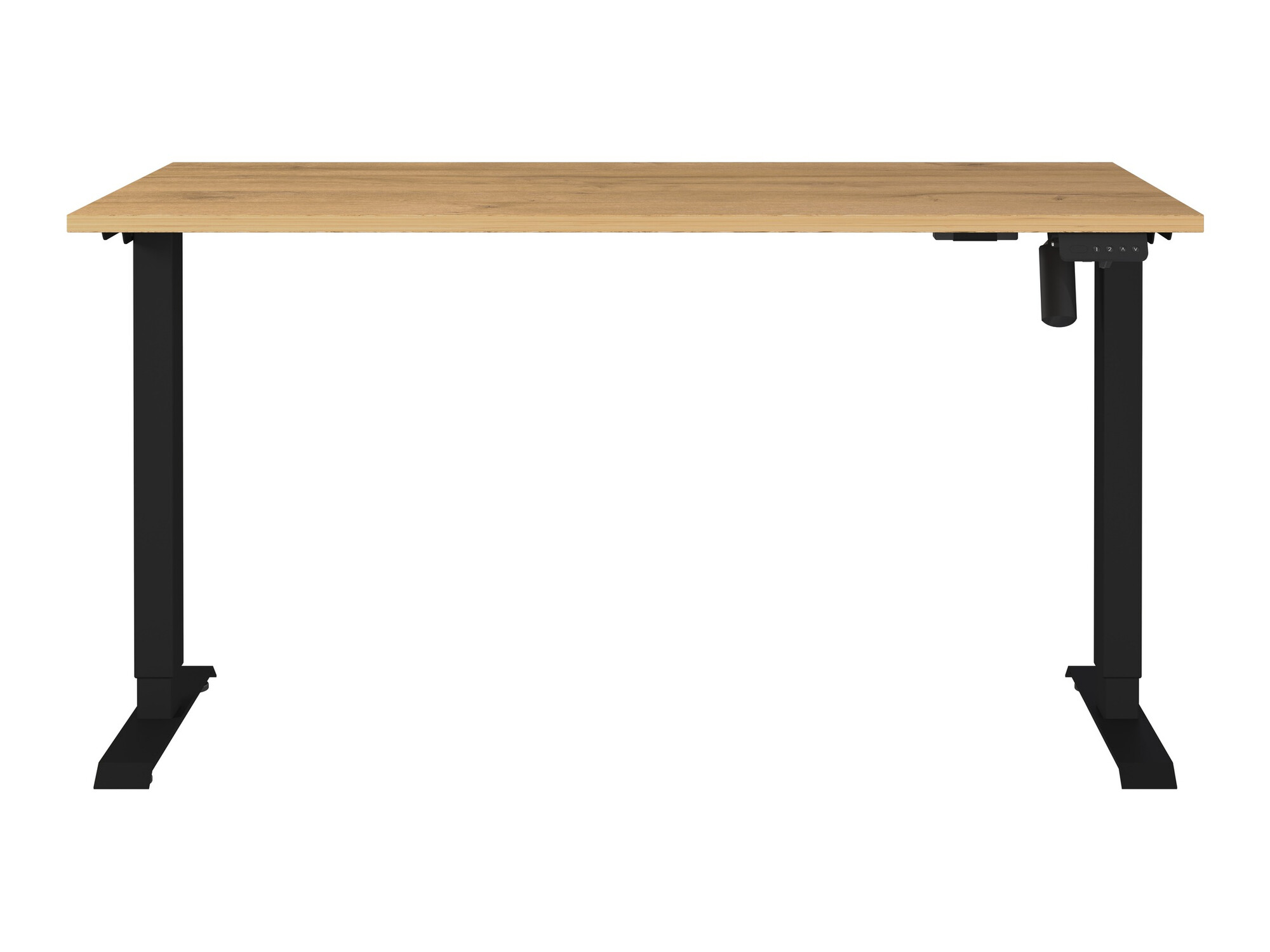 Dvižna pisalna miza Lartesi 117 (Hrast Grandson + Črna)