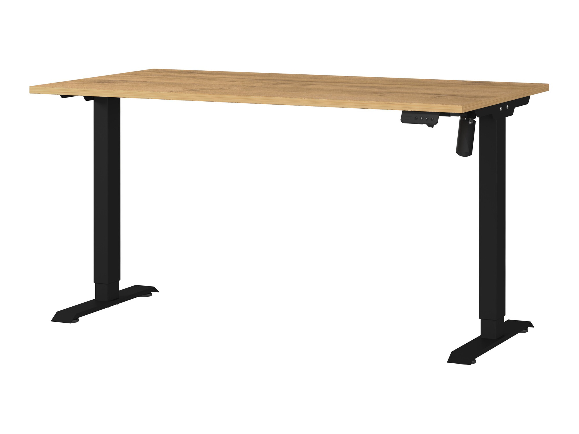 Dvižna pisalna miza Lartesi 117 (Hrast Grandson + Črna)