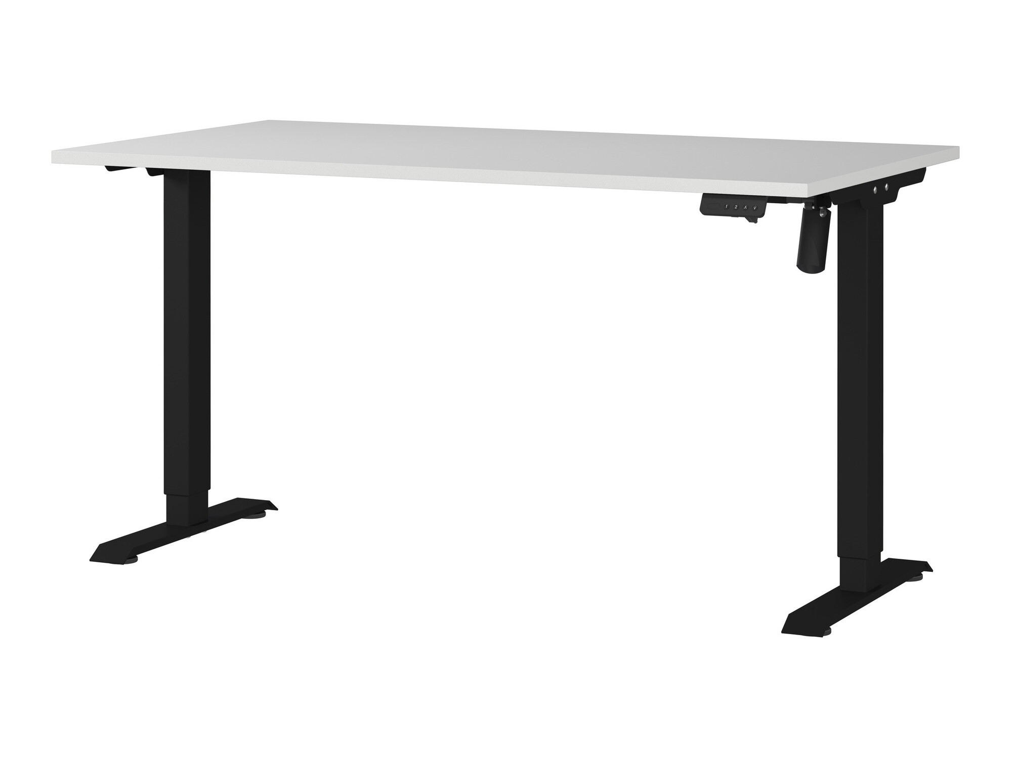 Dvižna pisalna miza Lartesi 117 (Svetlo siva + Črna)