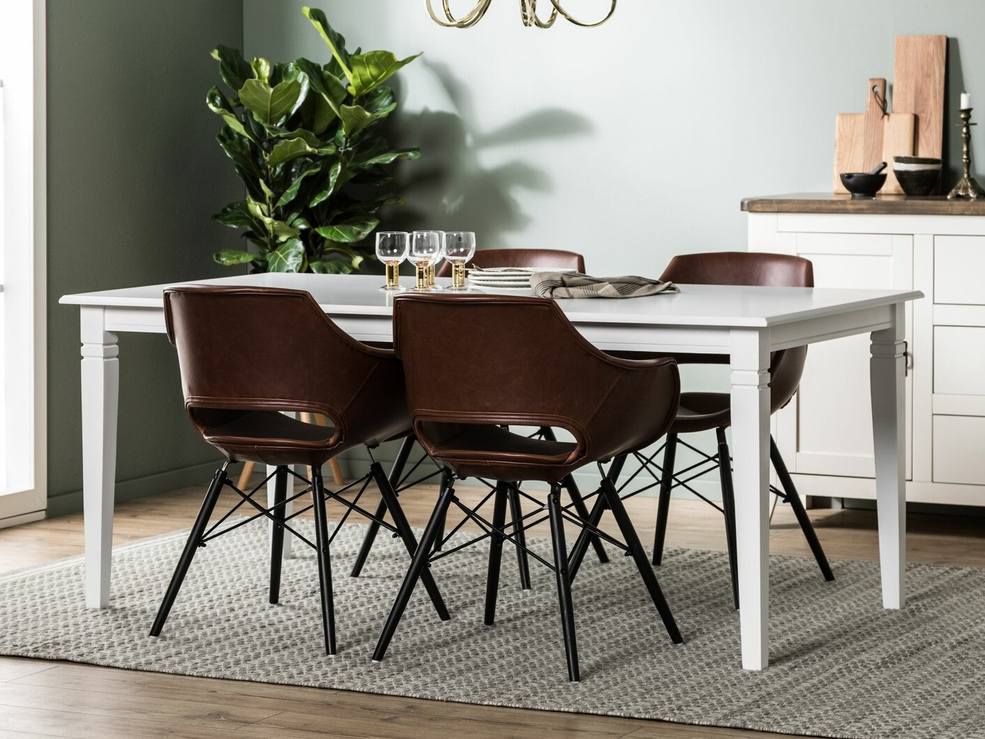 Jedilniški komplet Scandinavian Choice 771 (Rjava + Črna)