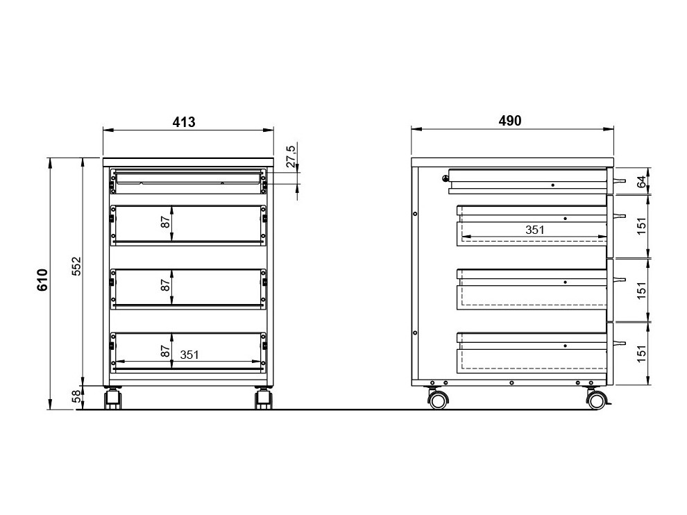 Predalnik Lartesi 105 (Bela + Hrast Grandson)