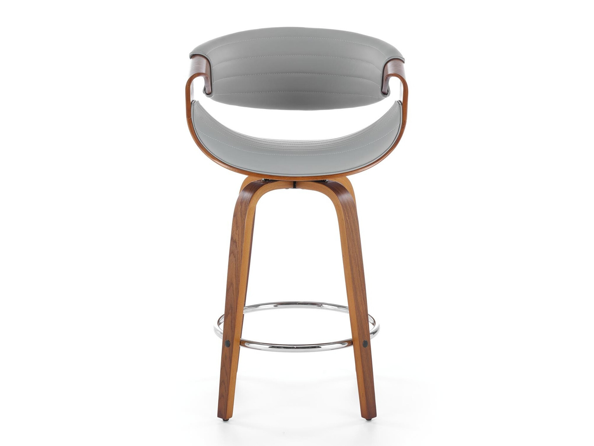 Srednje visok barski stol Houston 1599 (Siva + Oreh)